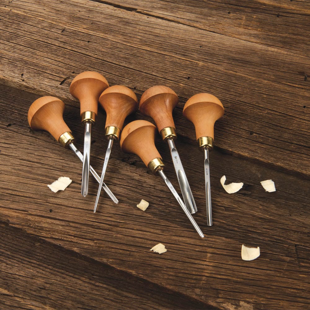 Carving Tool Palm Handled Set C 6 piece