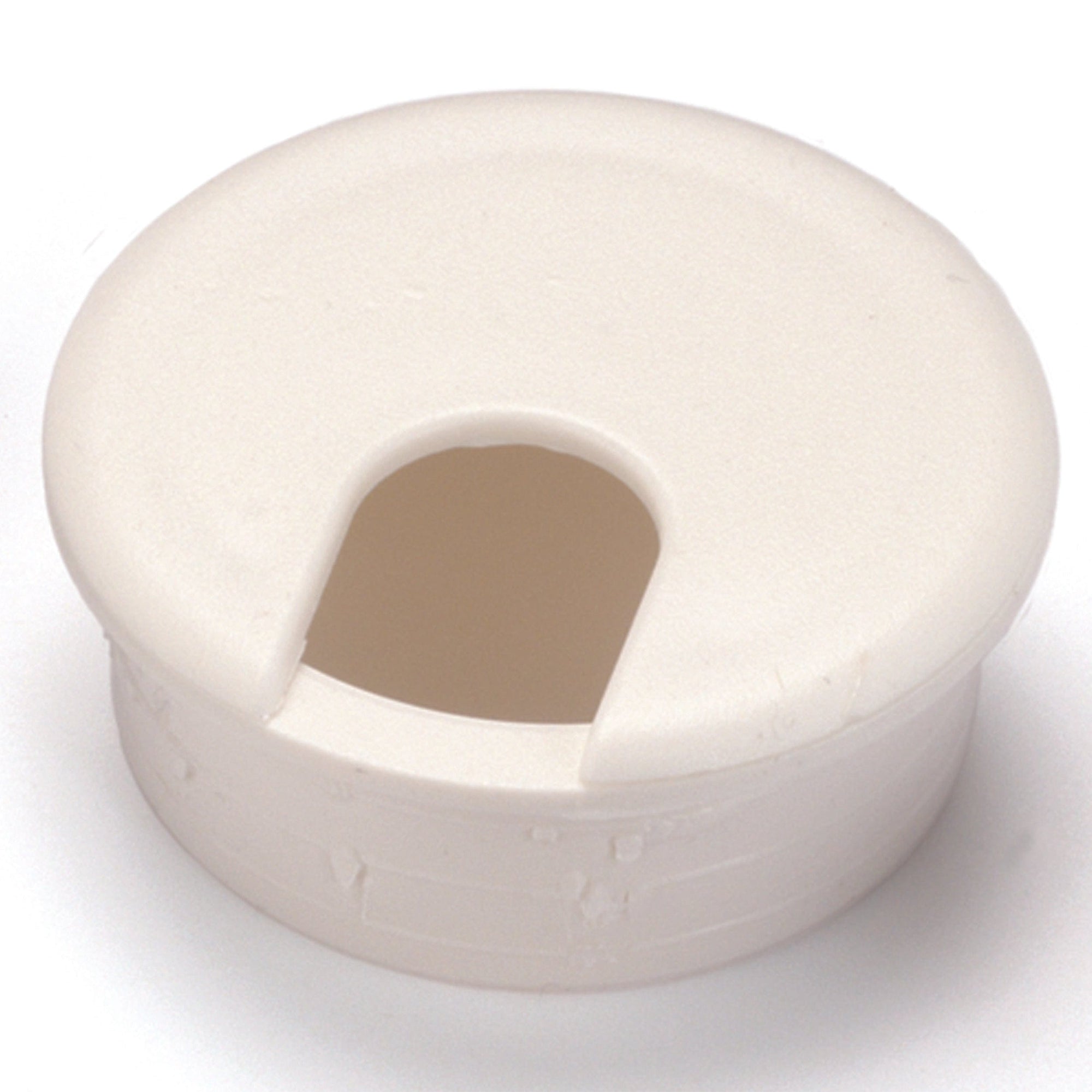 2-1/2" Cable Management Plastic Grommet White alt 0