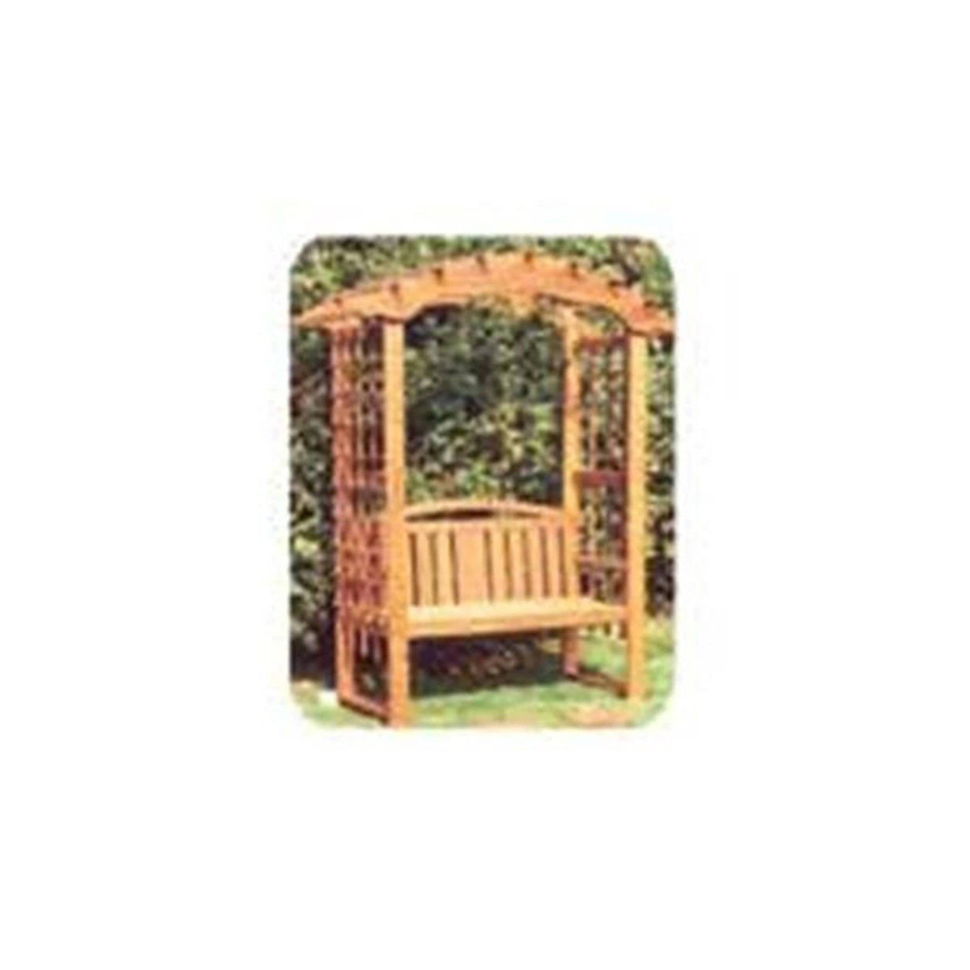 Woodworking Project Paper Plan to Build Arbor with Bench alt 0
