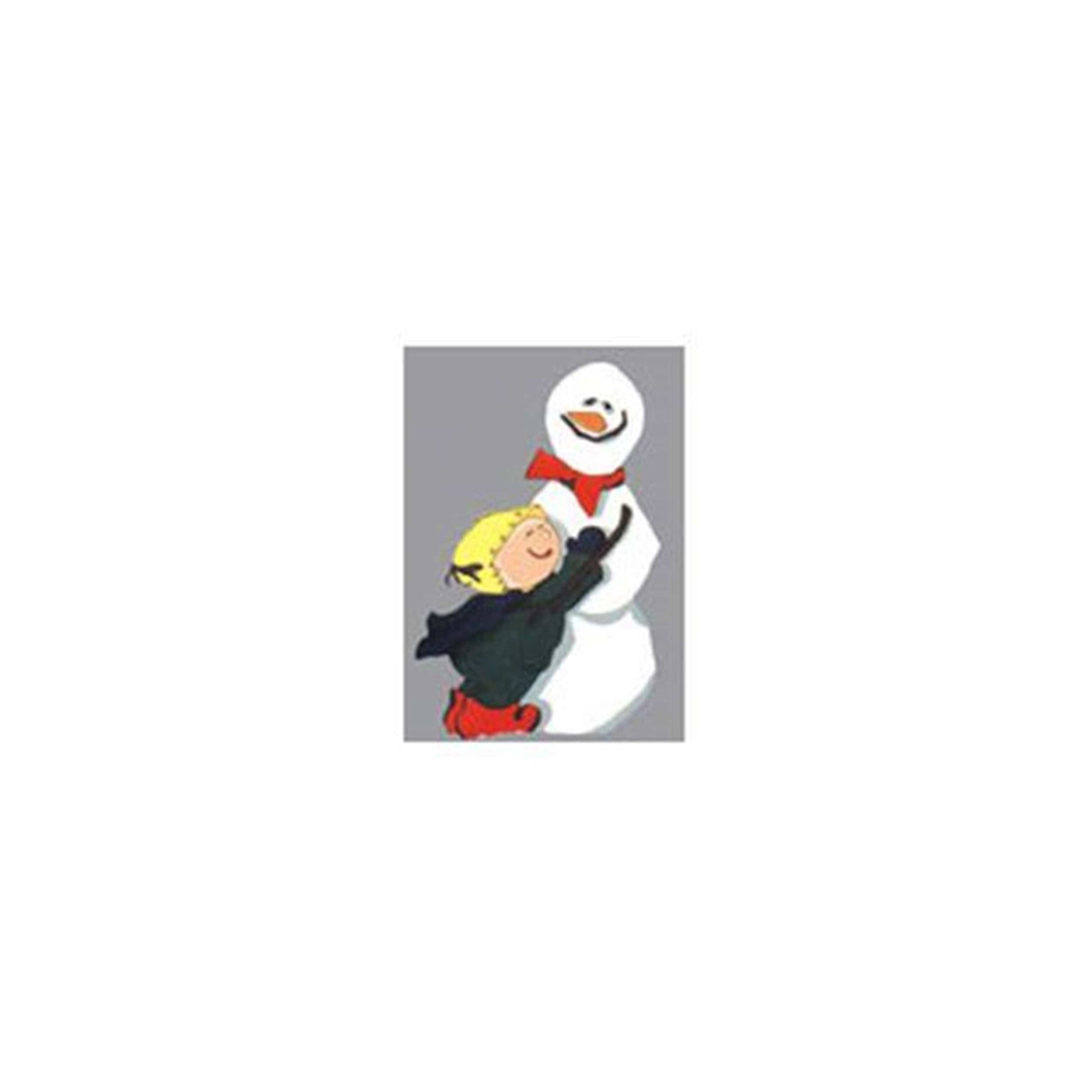 Woodworking Project Paper Plan to Build Snowman with Child alt 0