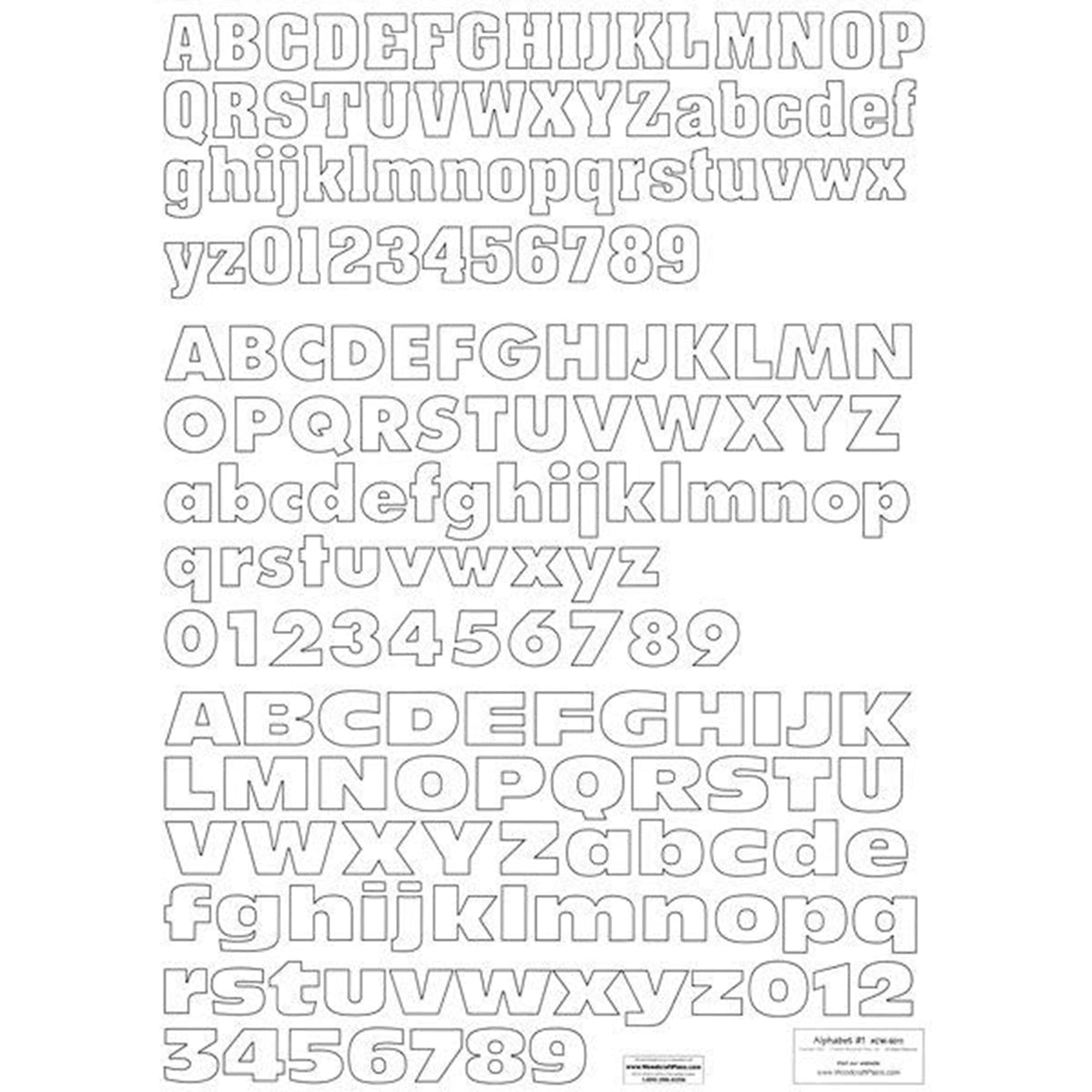 Woodworking Project Paper Plan to Build Letters & Numbers Alphabet 1 alt 0