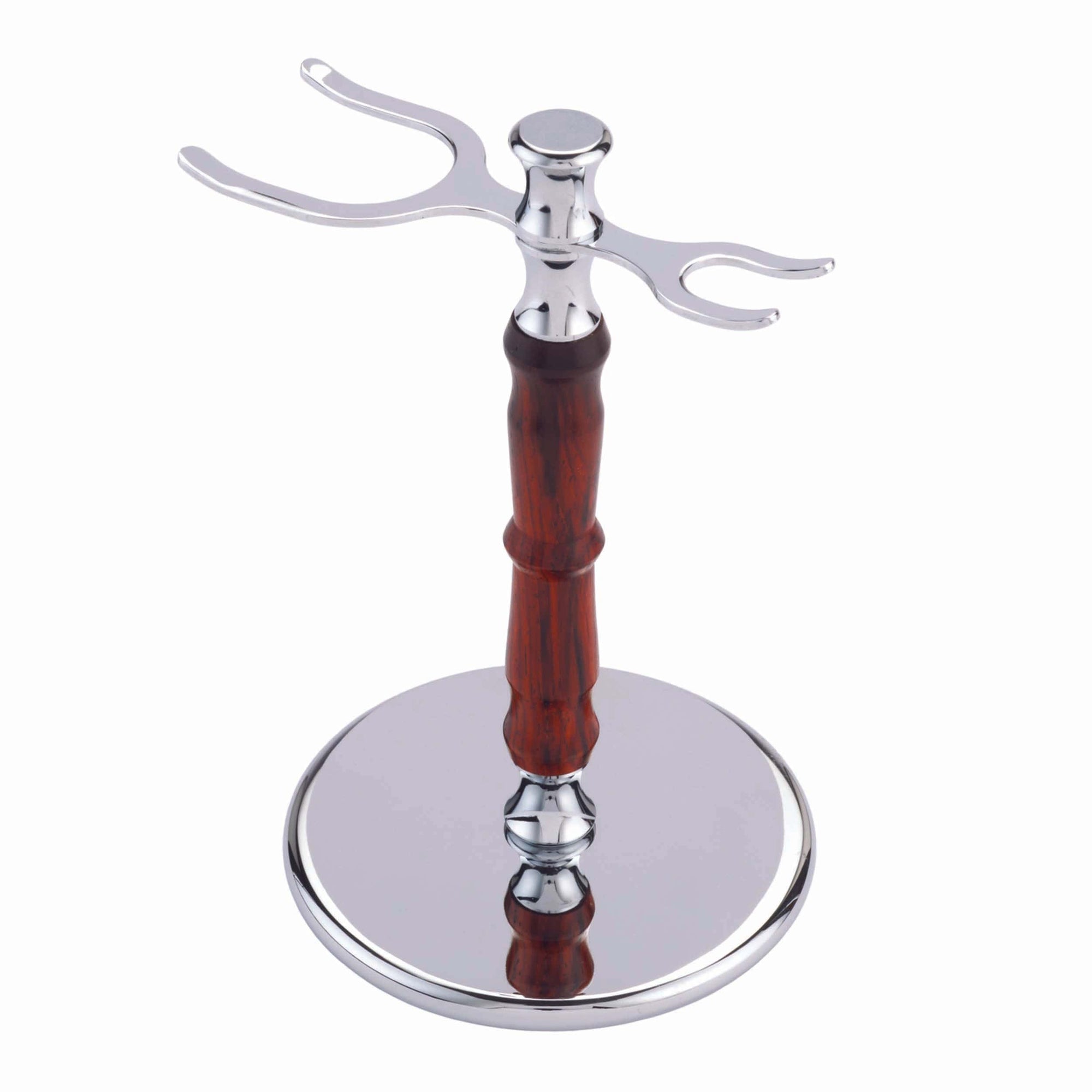 Deluxe Razor & Shaving Brush Stand Turning Kit - Chrome alt 0