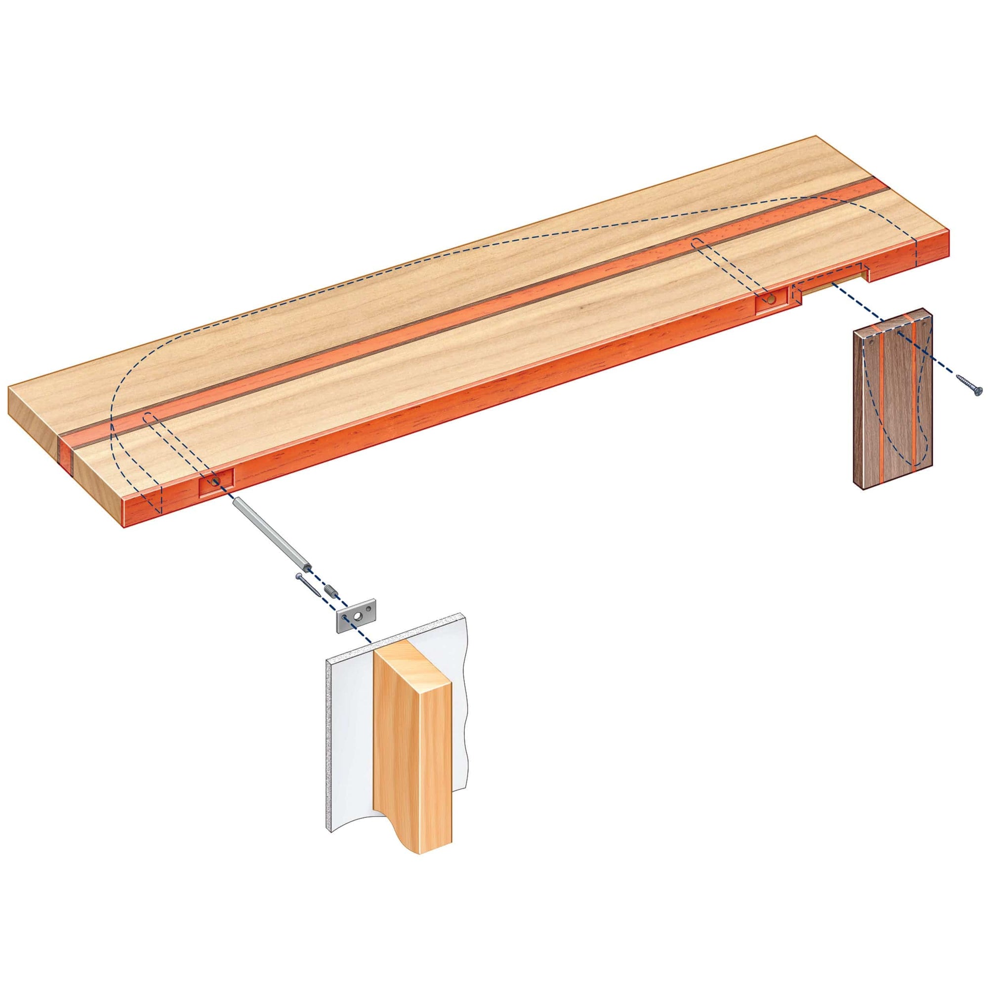 Blind Shelf Supports - Pair alt 0