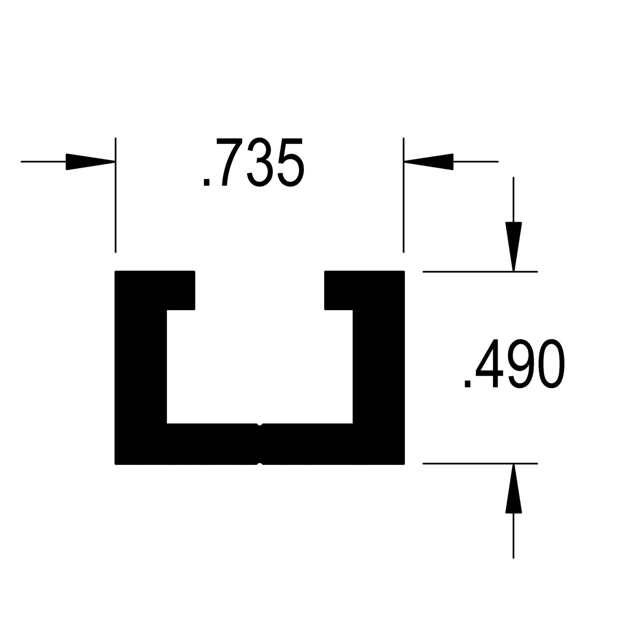 Standard 1/4" T-Track - 36" Length alt 0