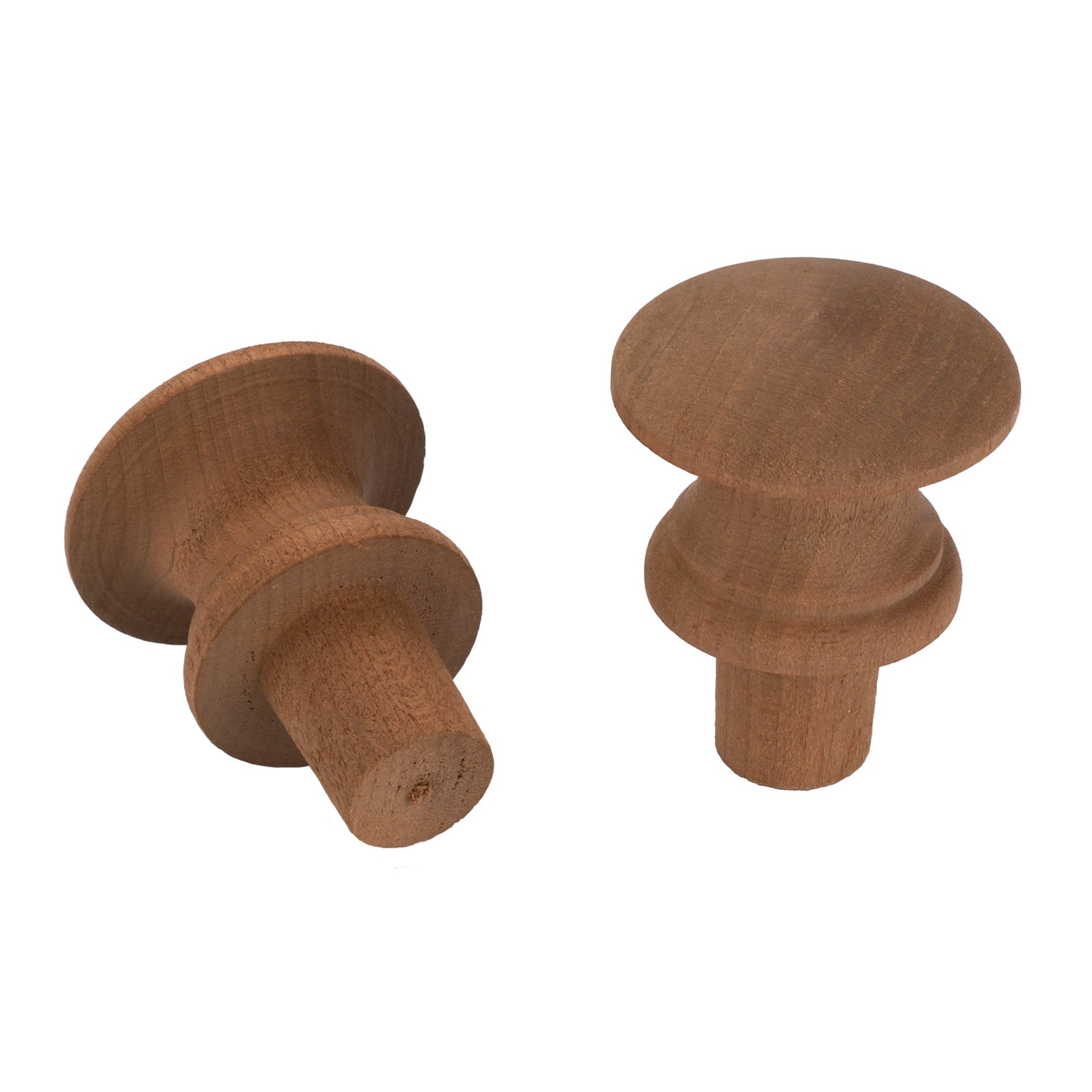Shaker Knob - Cherry - 1-1/4" Diameter - 1/2" Tenon - 2 Piece alt 25