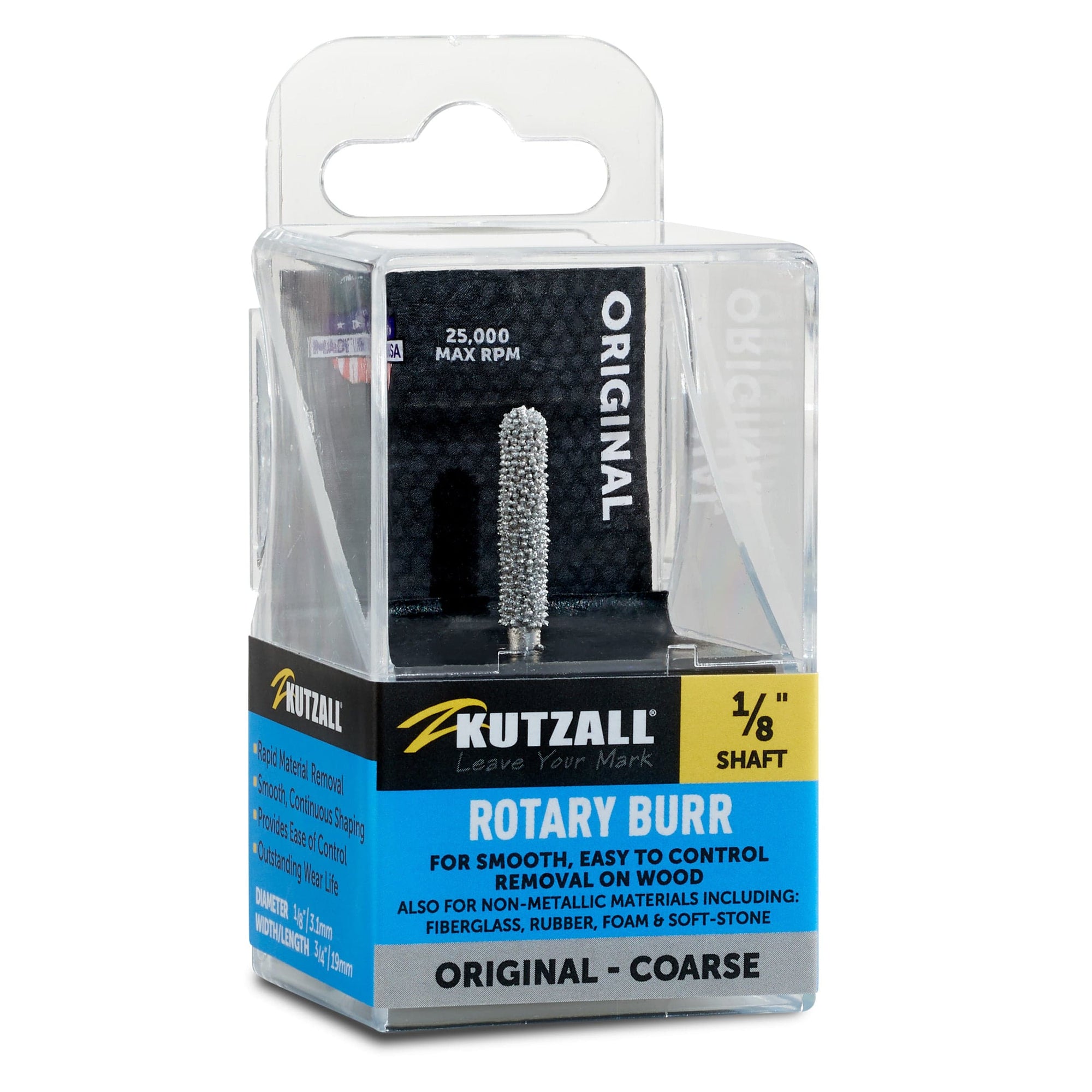 Original Ball Nose Burr, 1/8" Shaft, Coarse (1/8" x 3/4") alt 0