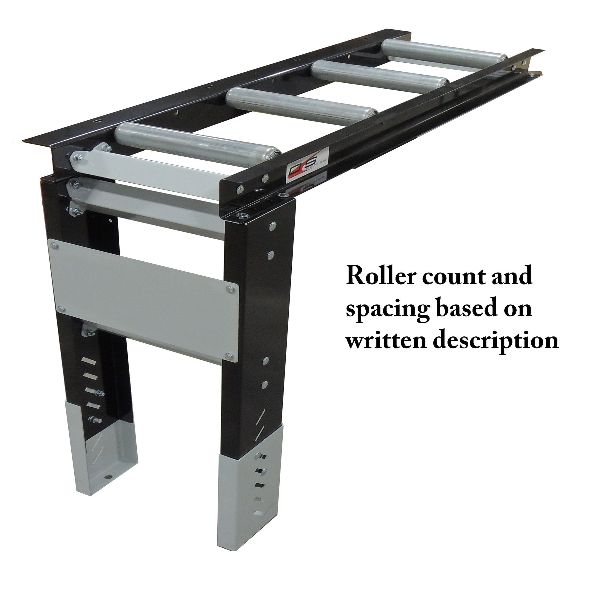 Roller Table Extension 8' x 14" Kit, 8 rollers, 12” Apart, 14" wid alt 0