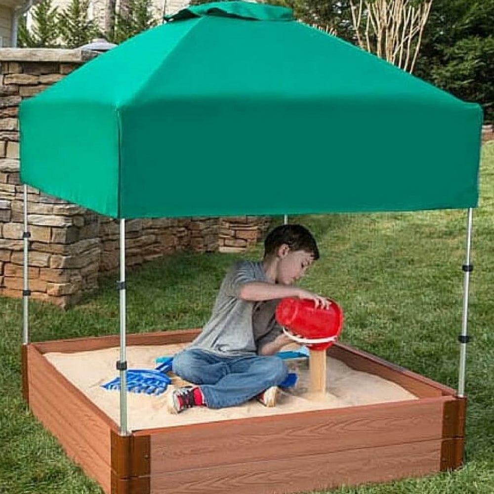 48" X 48"x 37" Telescoping Square Sandbox Canopy & Cover alt 0