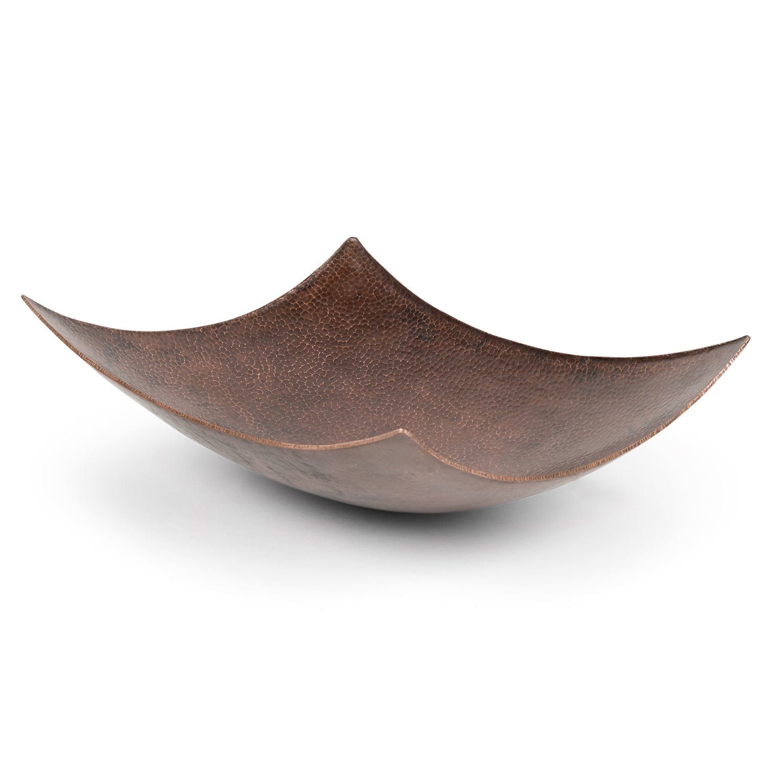 18" Rectangle Modern Slope Hammered Copper Sink alt 0