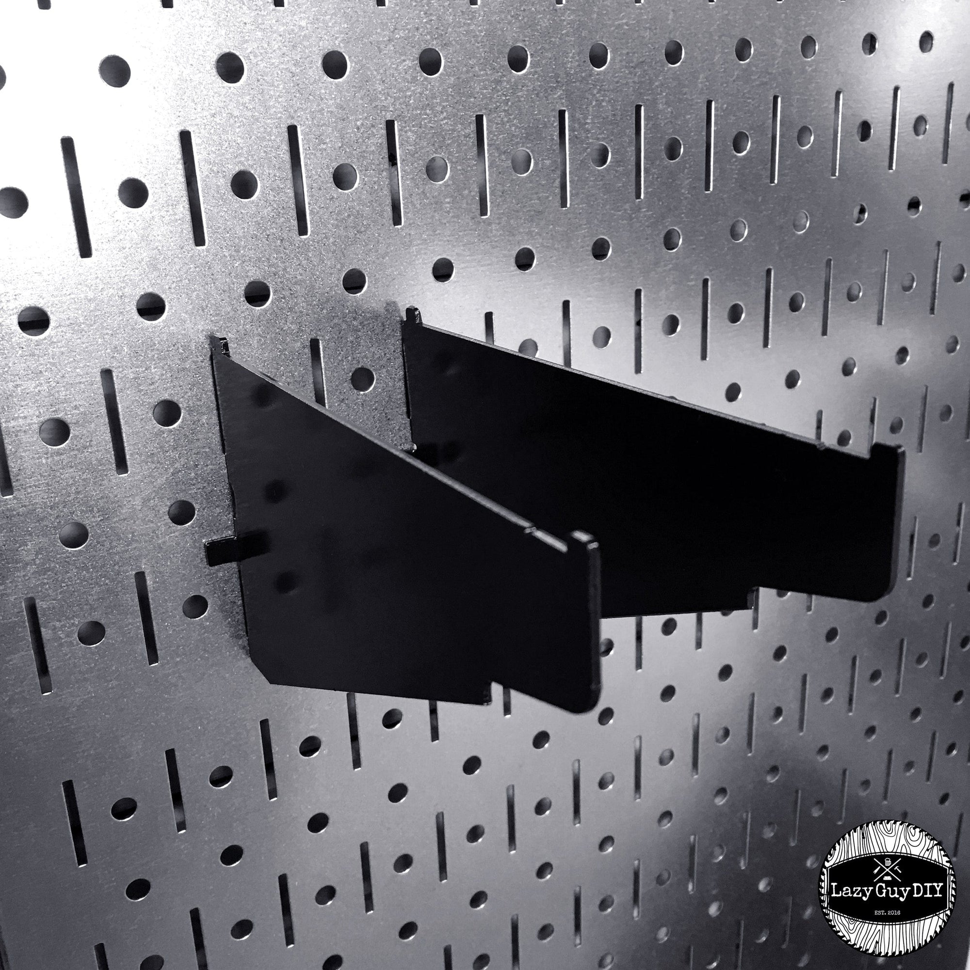 Lazy Guy DIY Maker Woodworking Tool Storage Organizer Set, Galvanized Metallic Steel alt 0