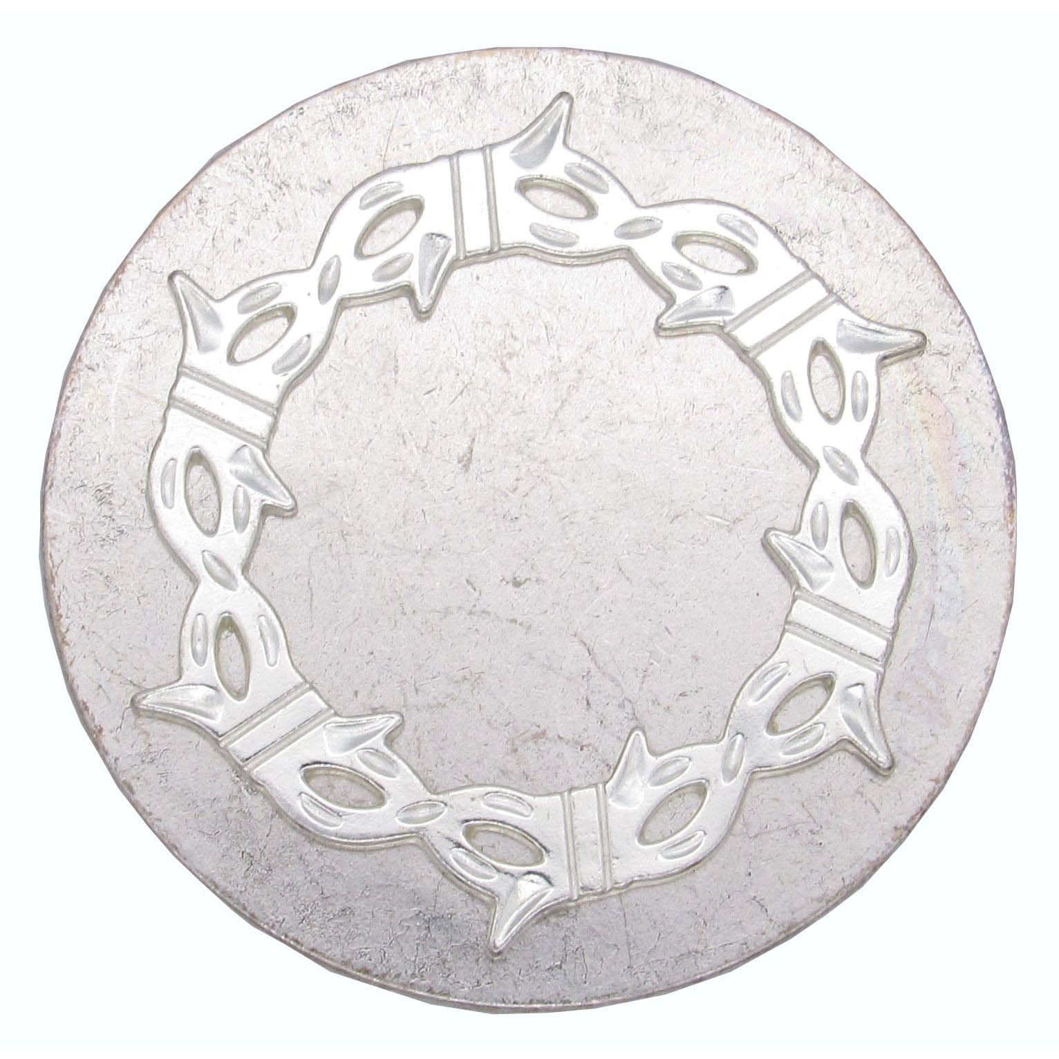 Round Knob with Barbed Wire, Satin Nickel alt 0