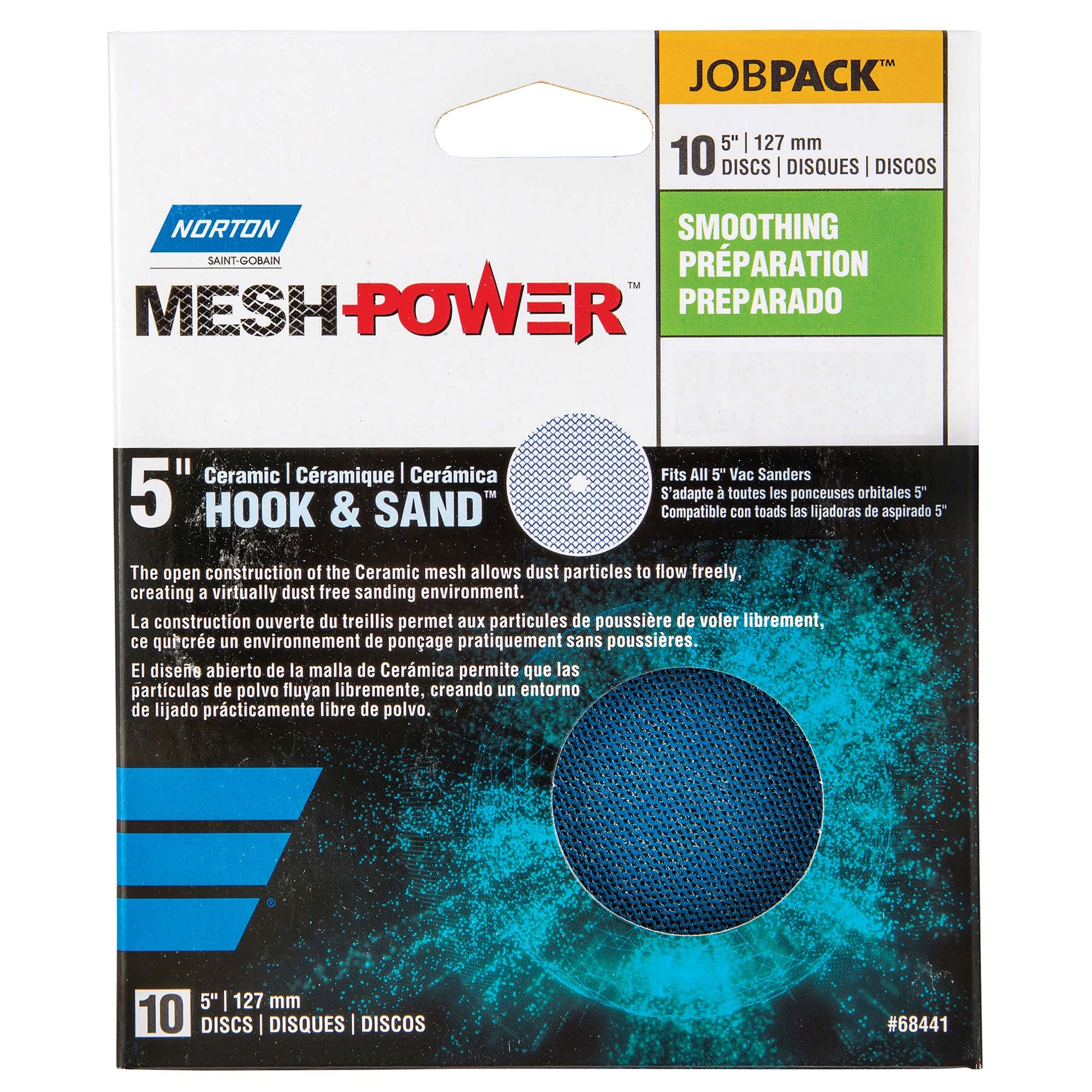 5" MeshPower Ceramic Hook and Loop Sanding Disc - Assortment - 4 Piece alt 0
