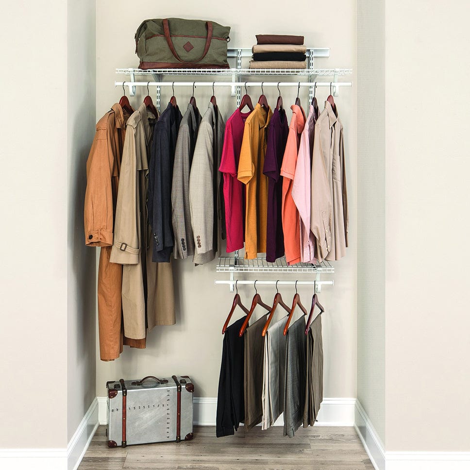 ShelfTrack Adjustable Closet Organizer 2' - 4' W, White alt 0