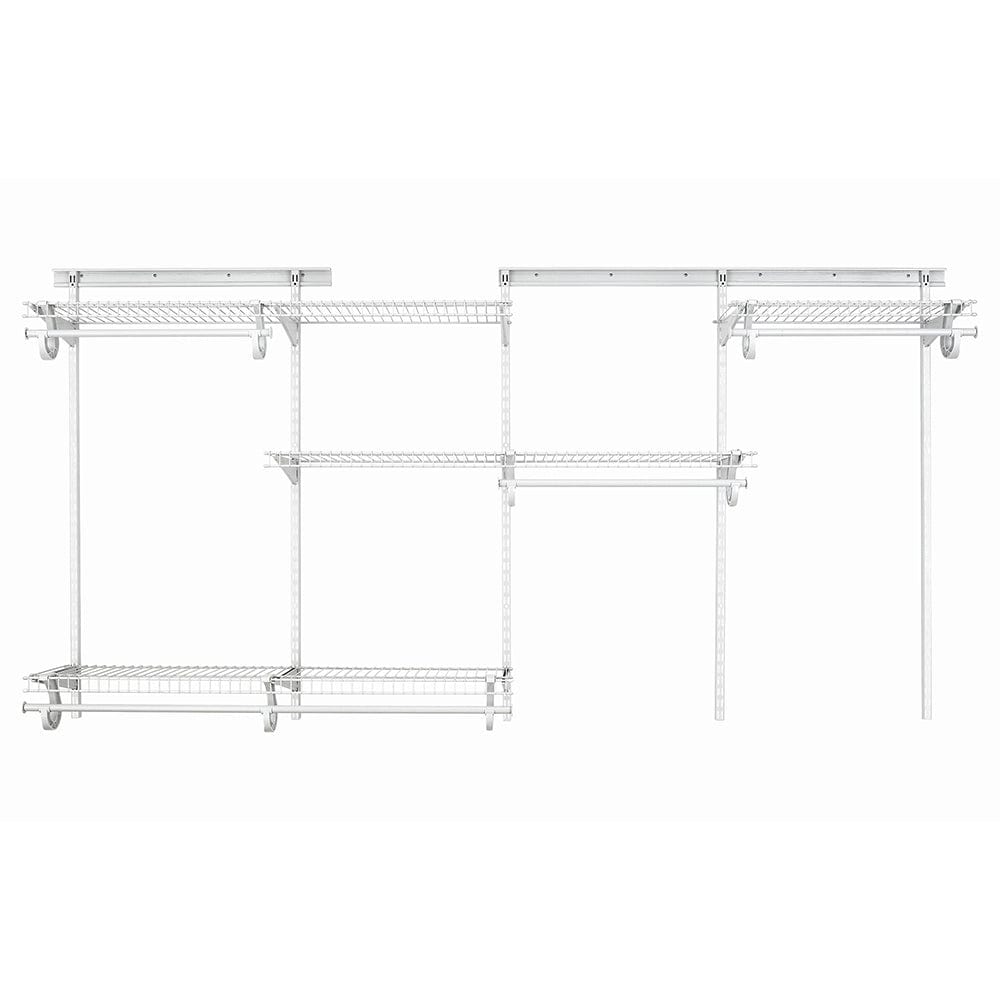 ShelfTrack Adjustable 4-Shelf Closet Organizer 5' - 8' W, White