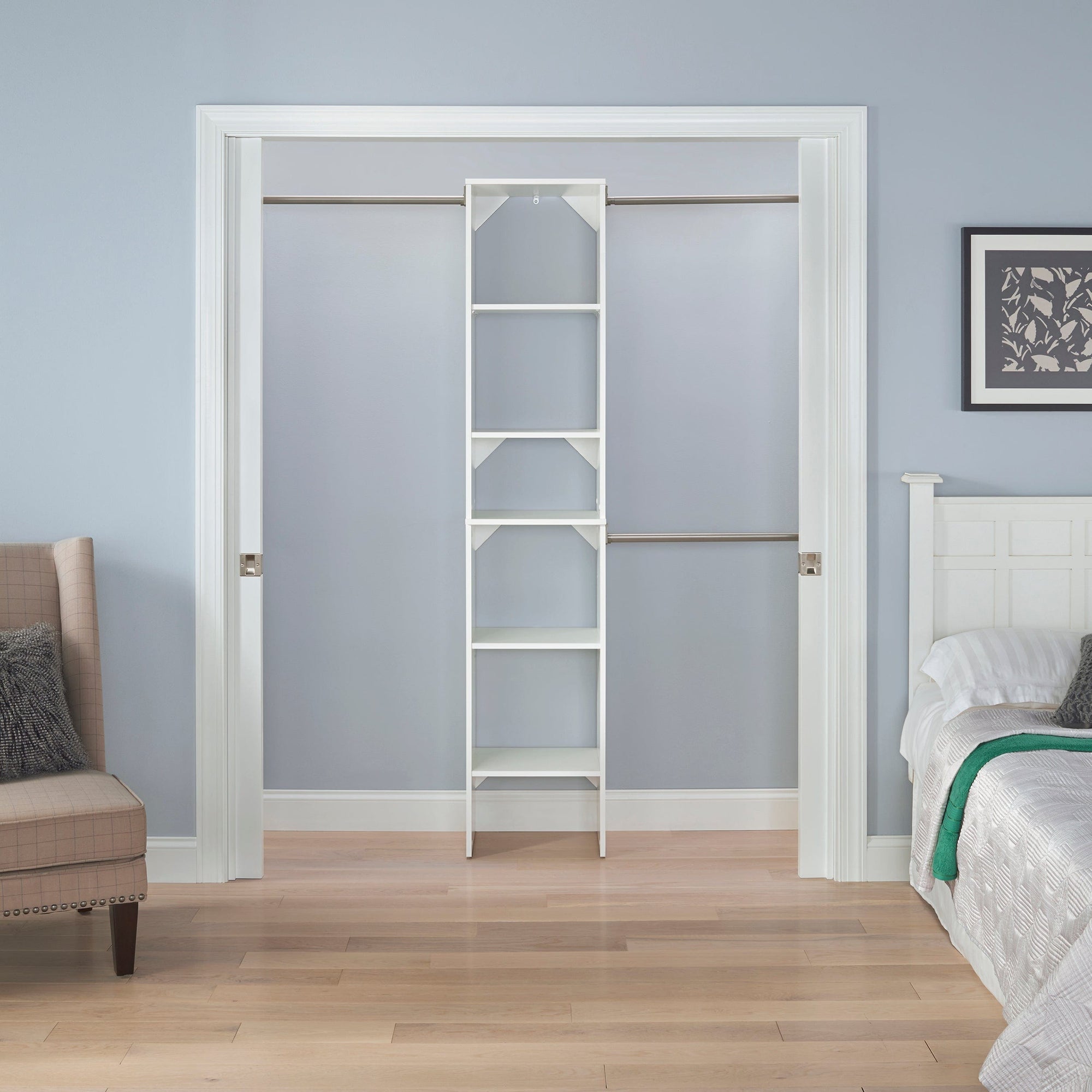 SuiteSymphony 16" W Starter Closet Tower Kit, Pure White alt 0