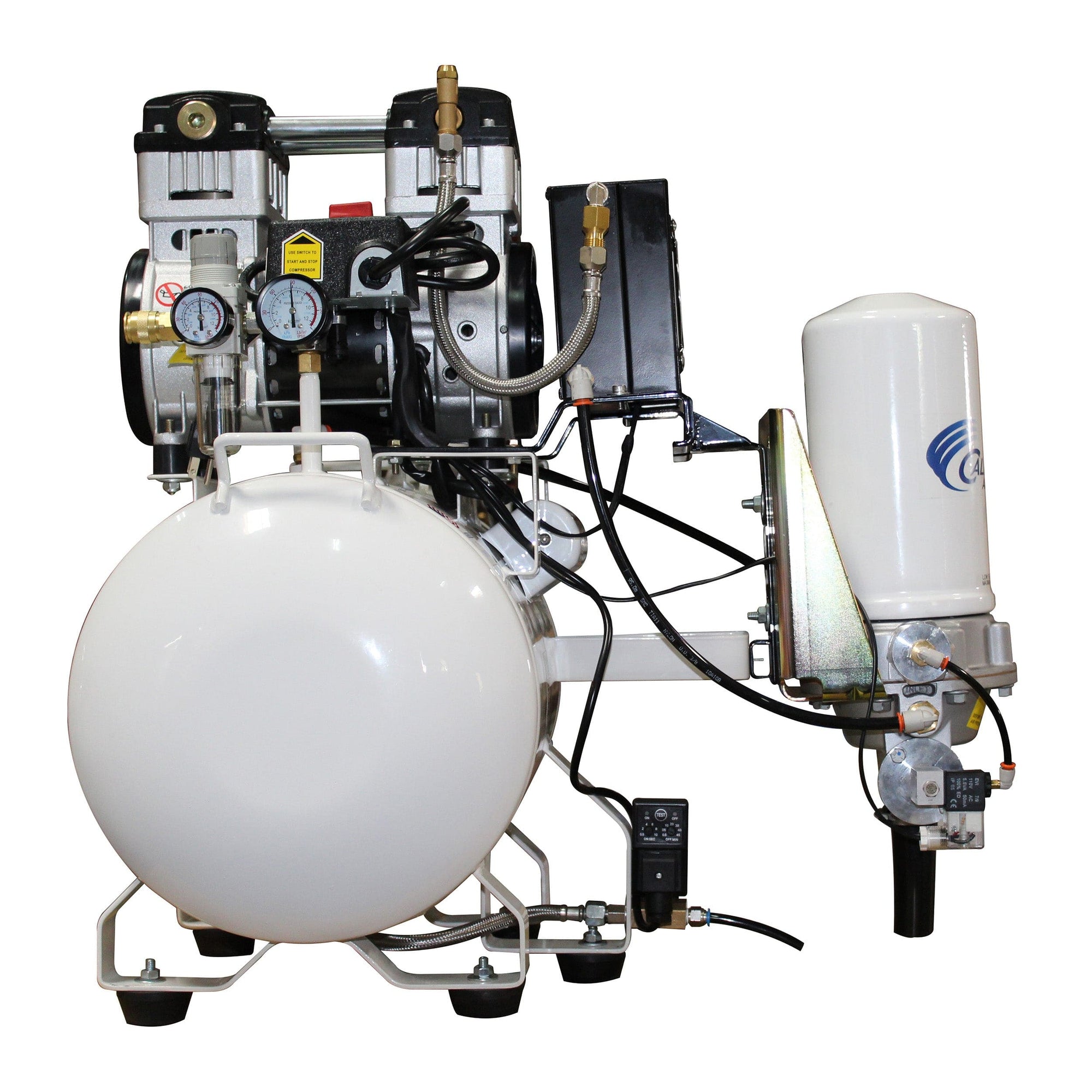 2HP 10 Gallon Oil-Free Steel Tank Air Compressor with Air Drying System alt 0