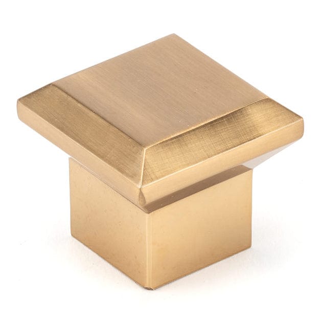 Transitional Knob, 1-11/32" x 1-11/32", Aurum Brushed Gold alt 0