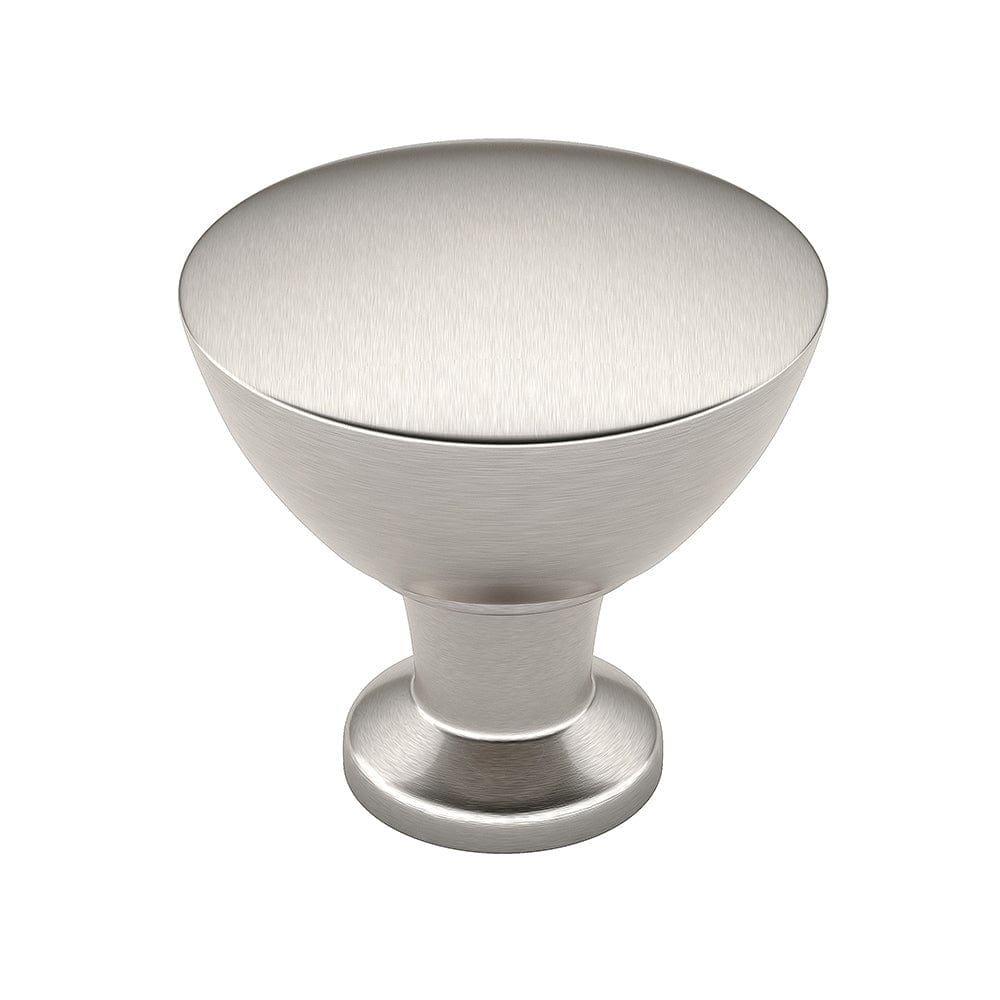 Contemporary Knob, 1-11/32" D, Brushed Nickel