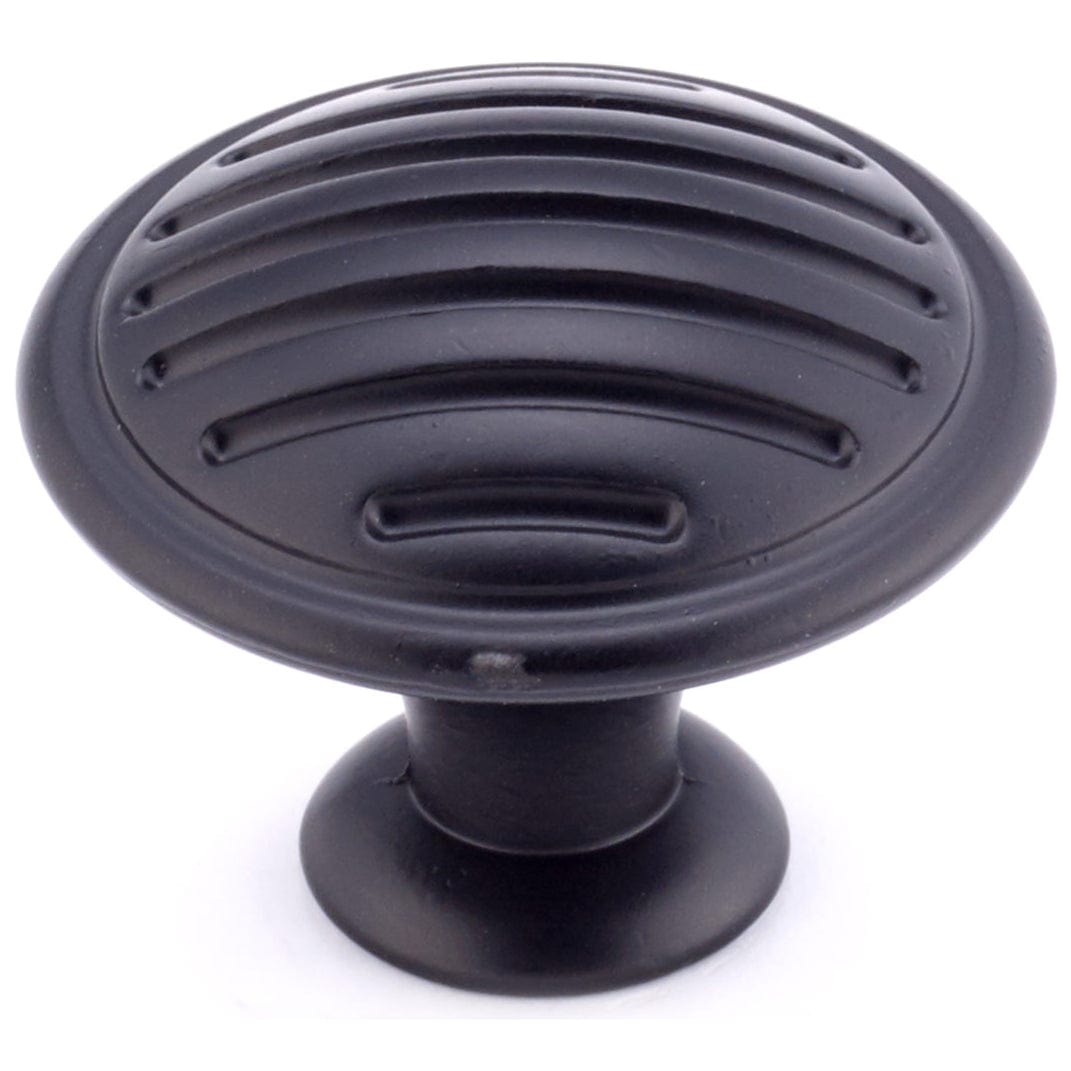 Contemporary Knob, 1-3/16" D, Matte Black alt 0