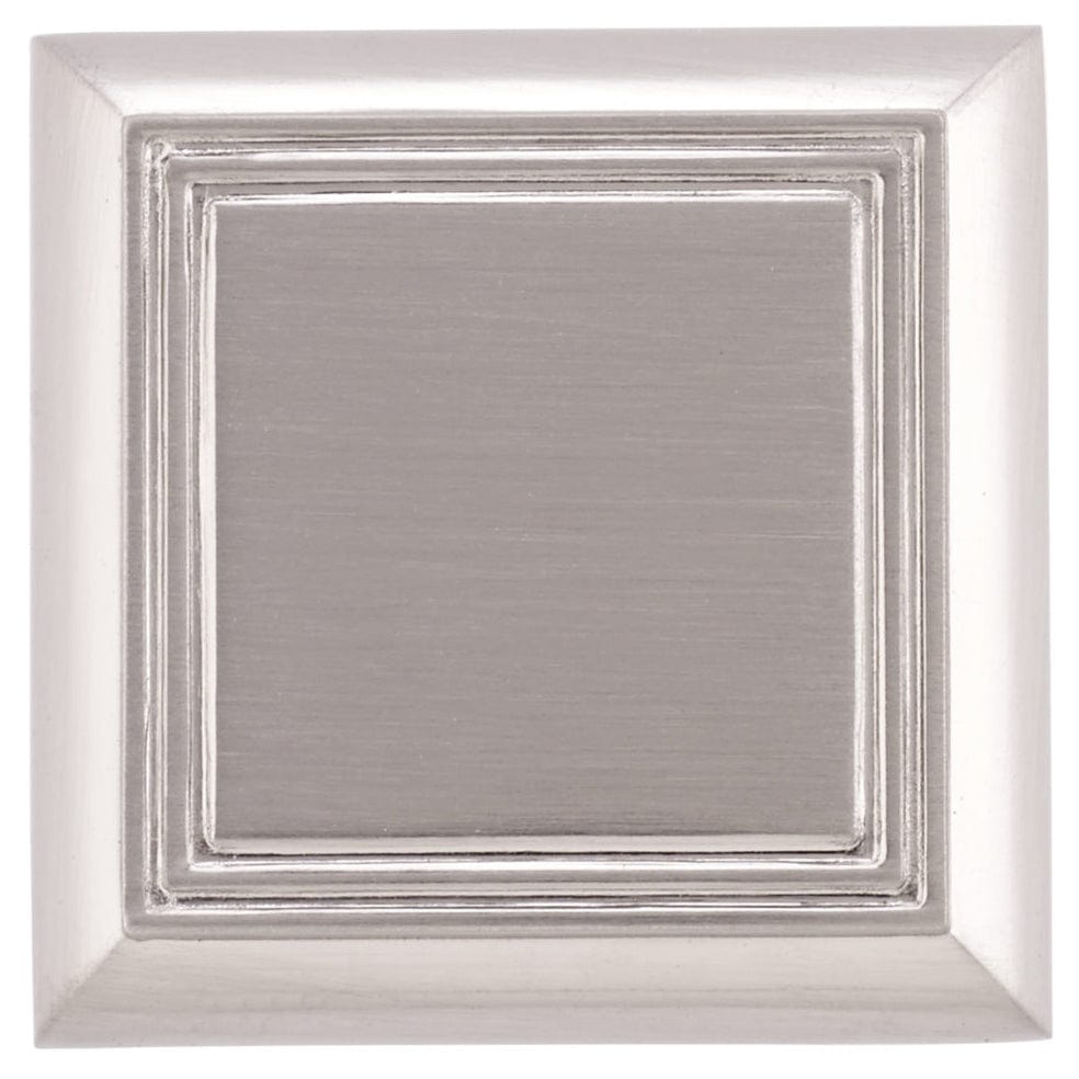 Traditional Knob, 1-3/8" x 1-3/8", Brushed Nickel alt 0