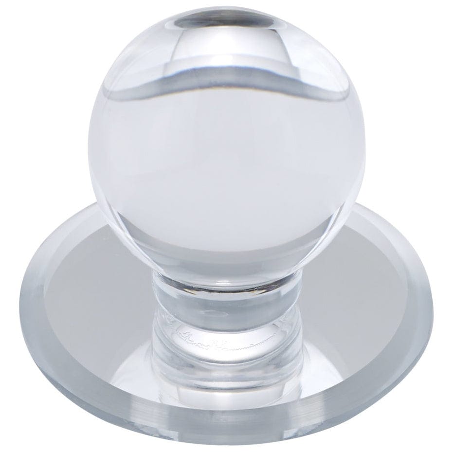 Contemporary Knob, 1-7/8" D, Transparent/Clear, Mirror Effect alt 0