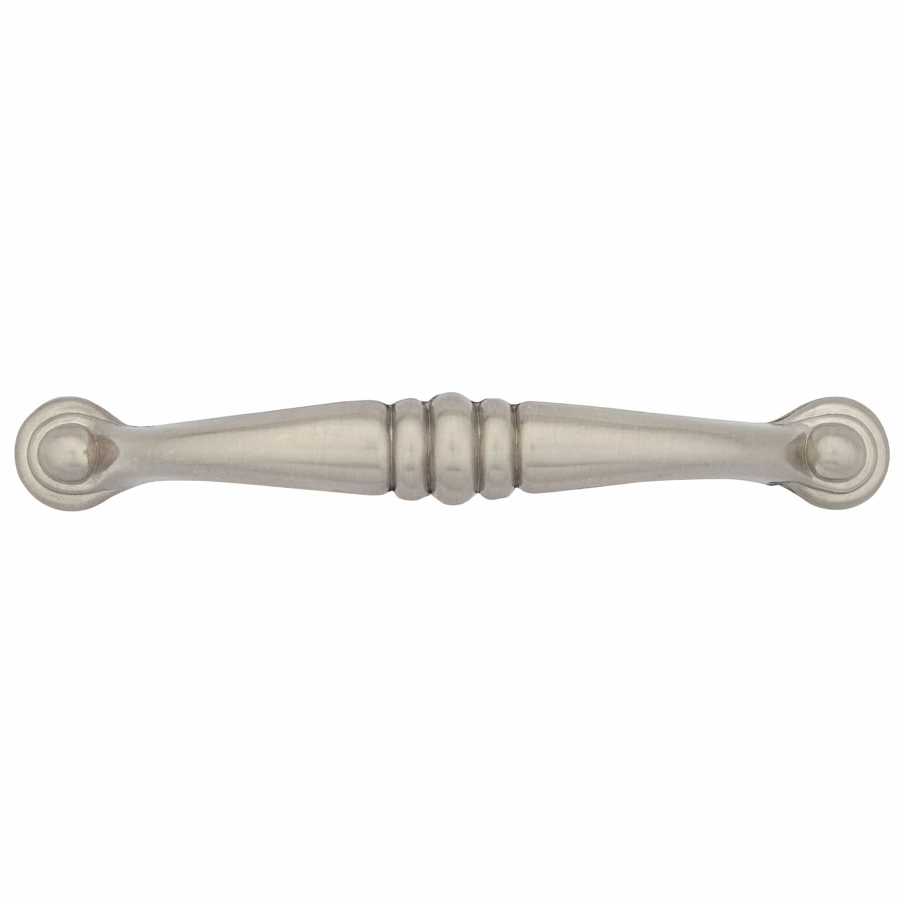 Traditional Pull, 3-3/4" Center-to-Center, Brushed Nickel alt 0