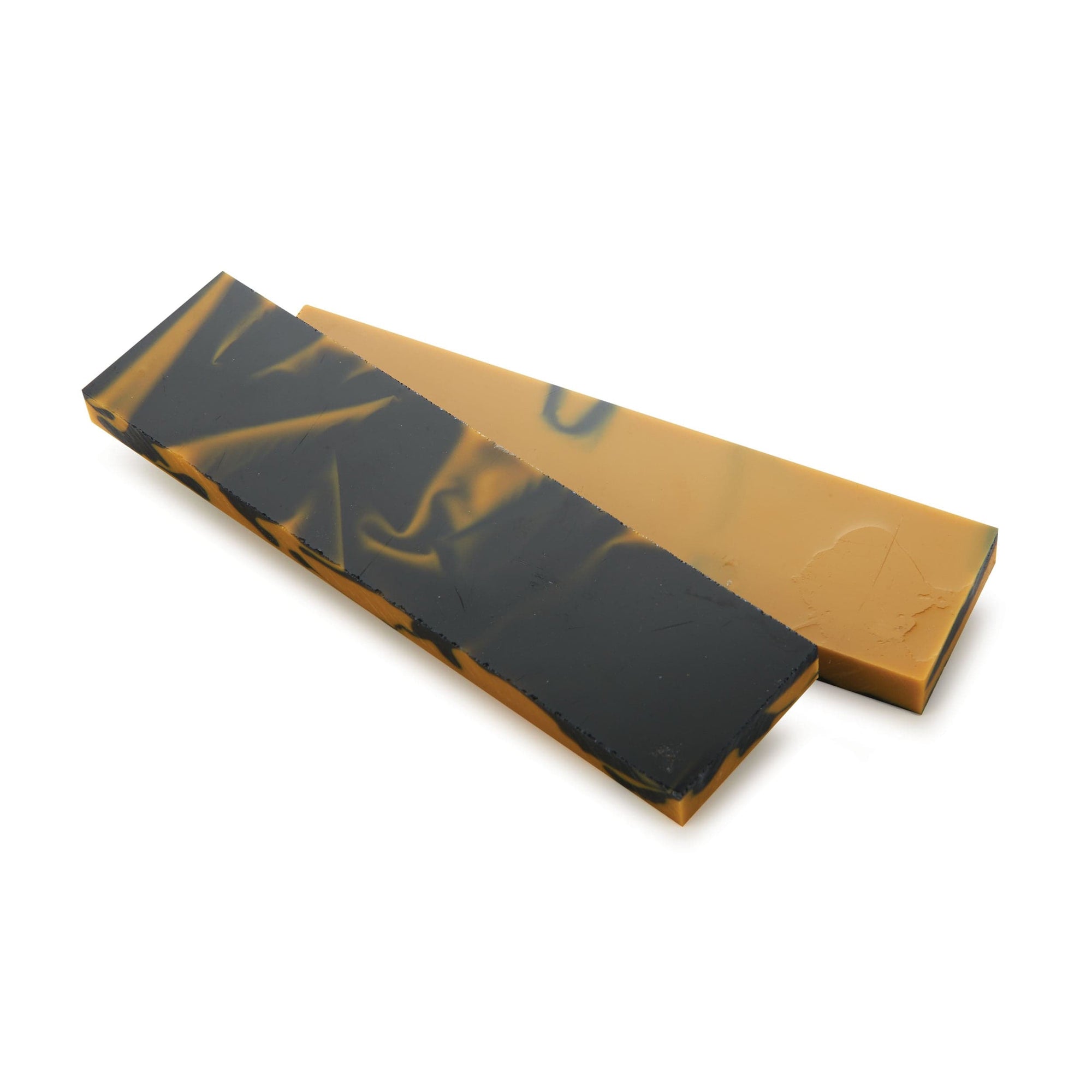 Acrylic Knife Scales - 3/8" x 1-1/2" x 6" - Black & Gold - Pair alt 0