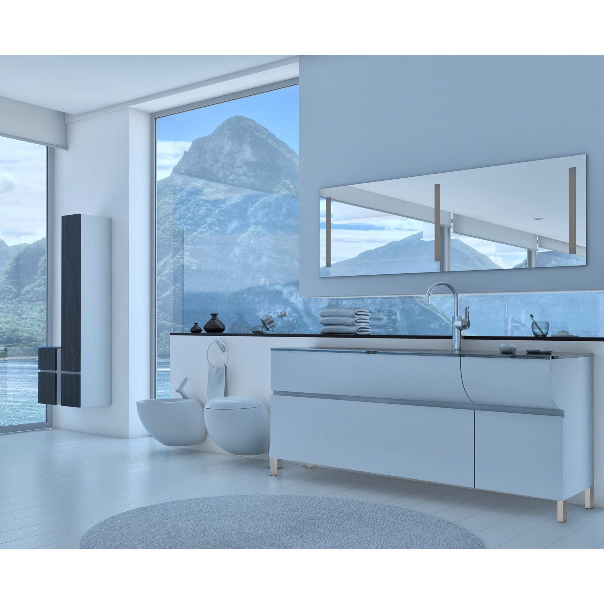 9-27/32" (250 mm) Adjustable Furniture Leg Matte Black Pack of 4 alt 0