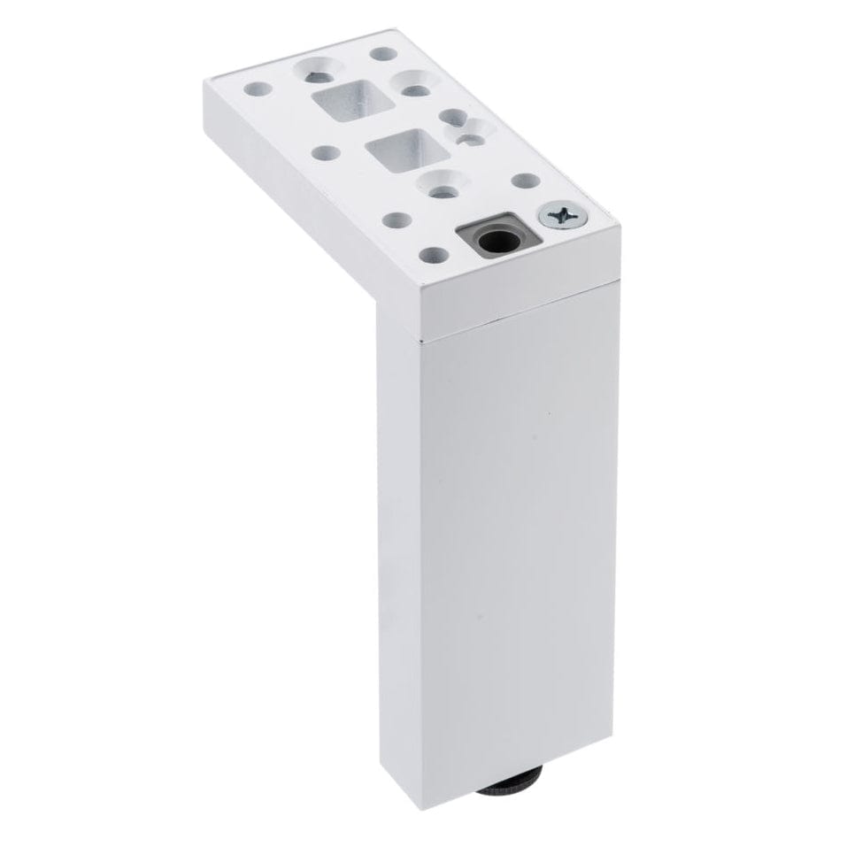 11-3/4" (300 mm) Adjustable Contemporary Versatile T or L Shaped Furniture Leg Glossy White alt 0