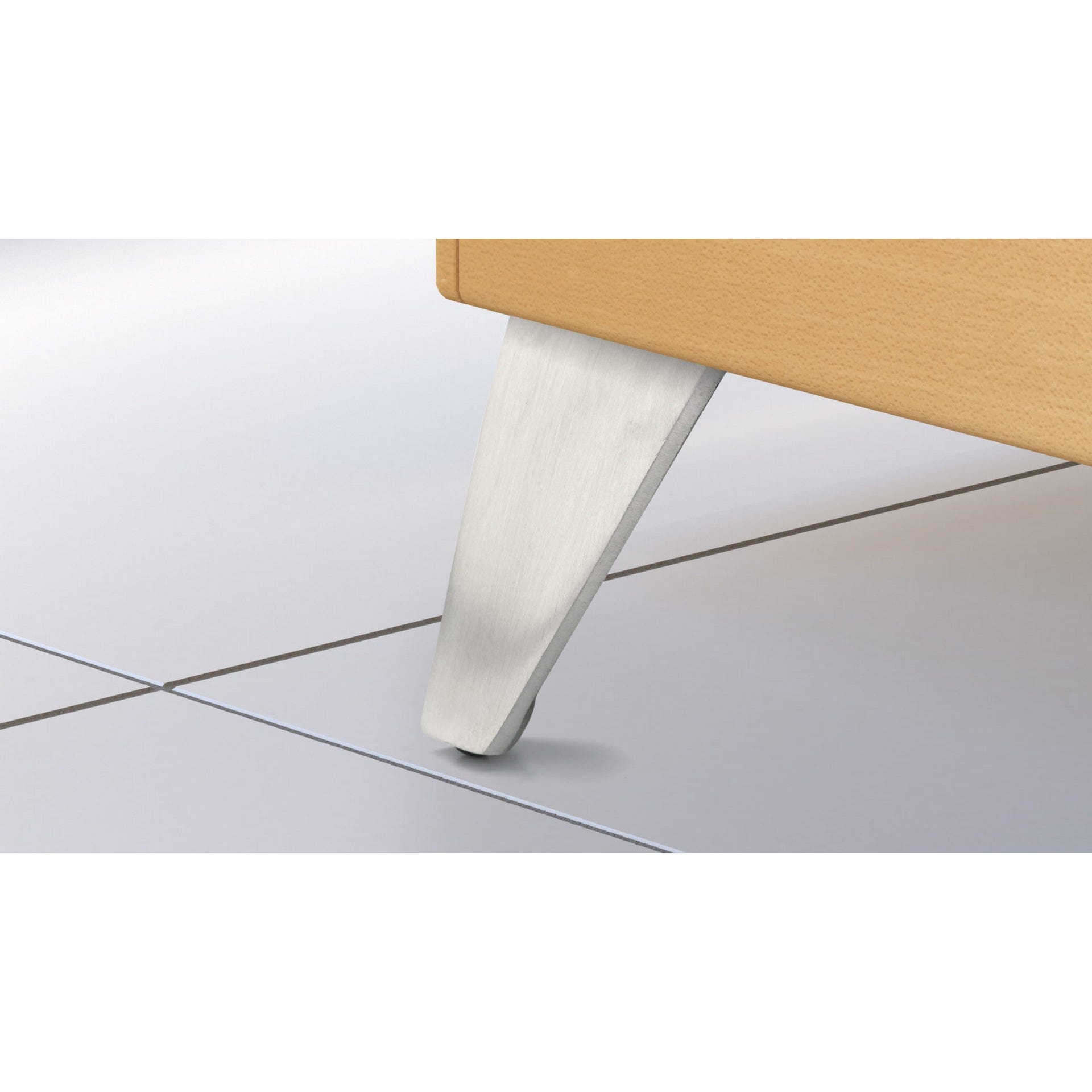 4" (102 mm) Aluminum Furniture Leg Satin Aluminum alt 0