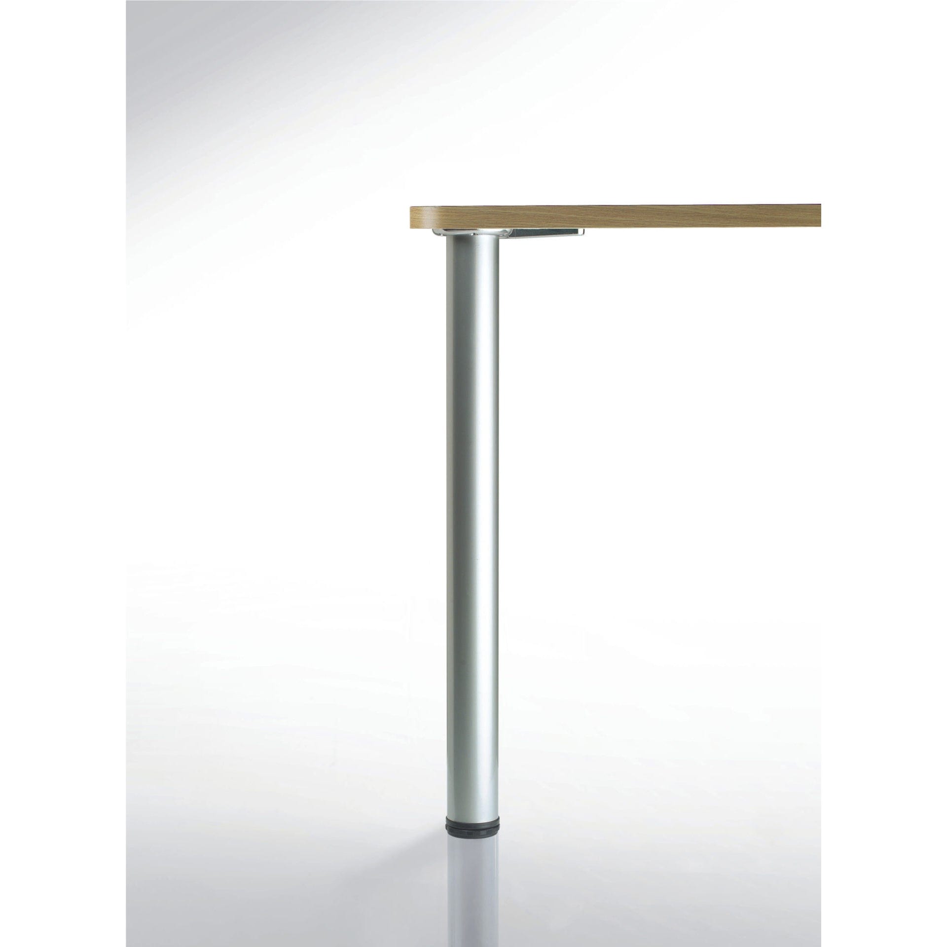 28" (710 mm) Adjustable Table Leg Brushed Nickel, 4 Pack alt 0