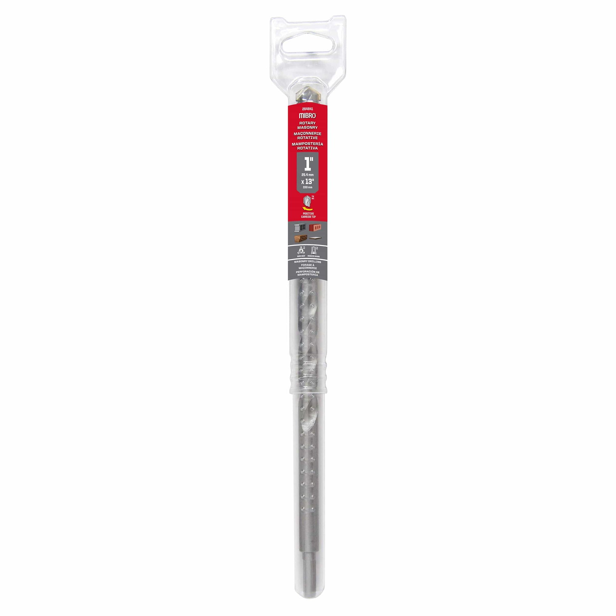 13" Rotary Masonry Drill Bit with Reduced Shank alt 0