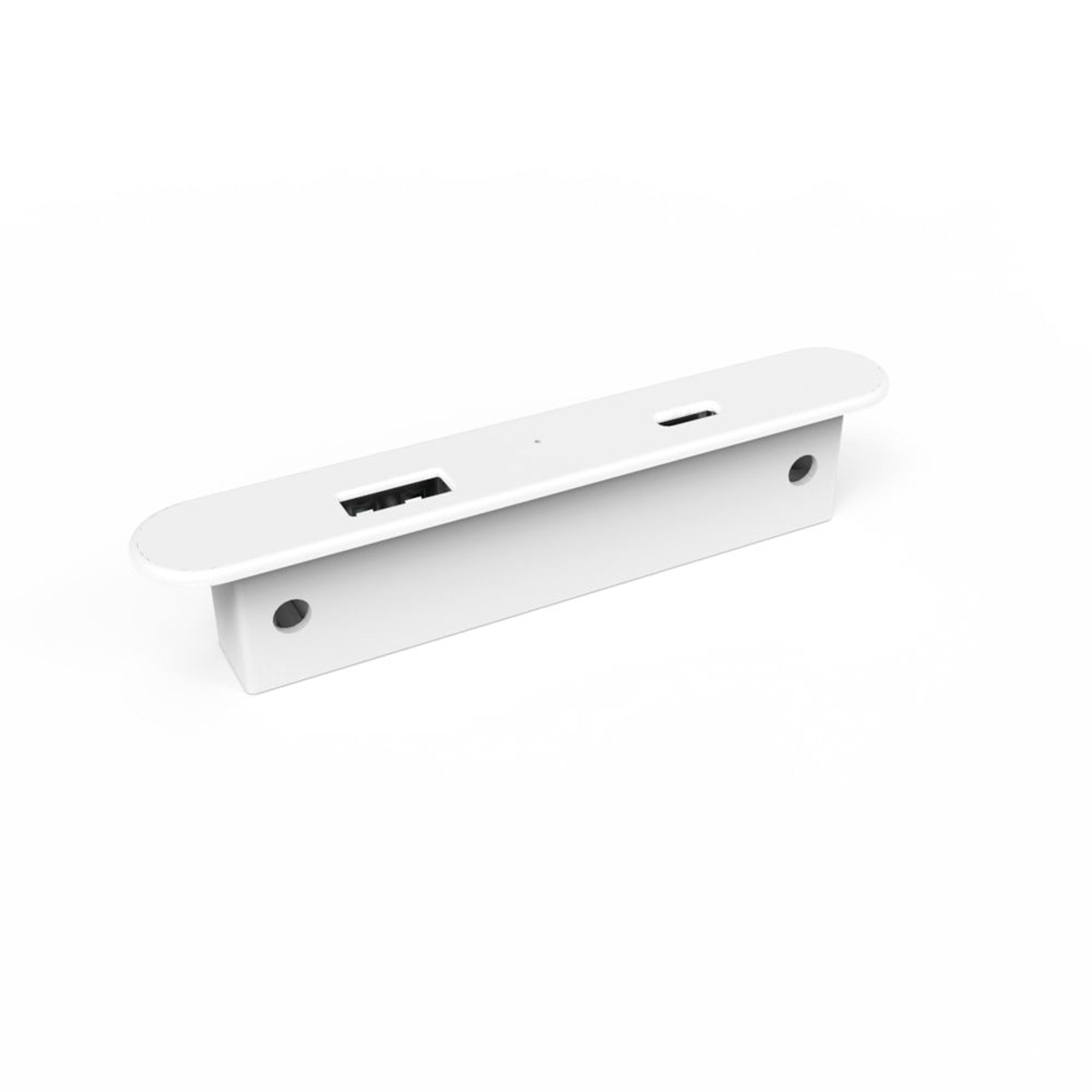 5V Rectangular Recessed or Surface Mount USB Charger White alt 0
