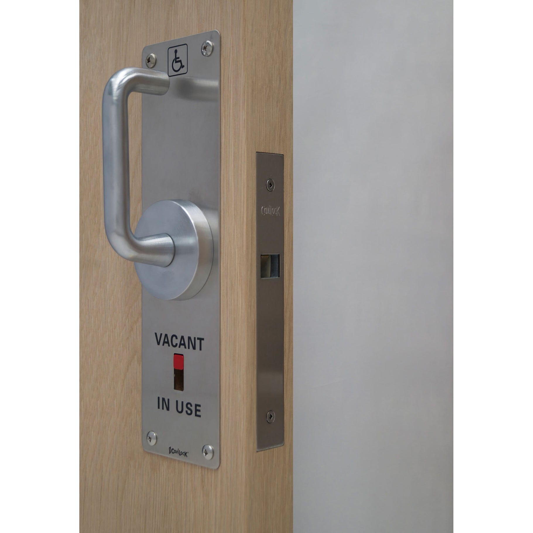 CL100 Cavity Sliders ADA Pocket Door Handle Privacyfor 1-3/8" Thick Door alt 0