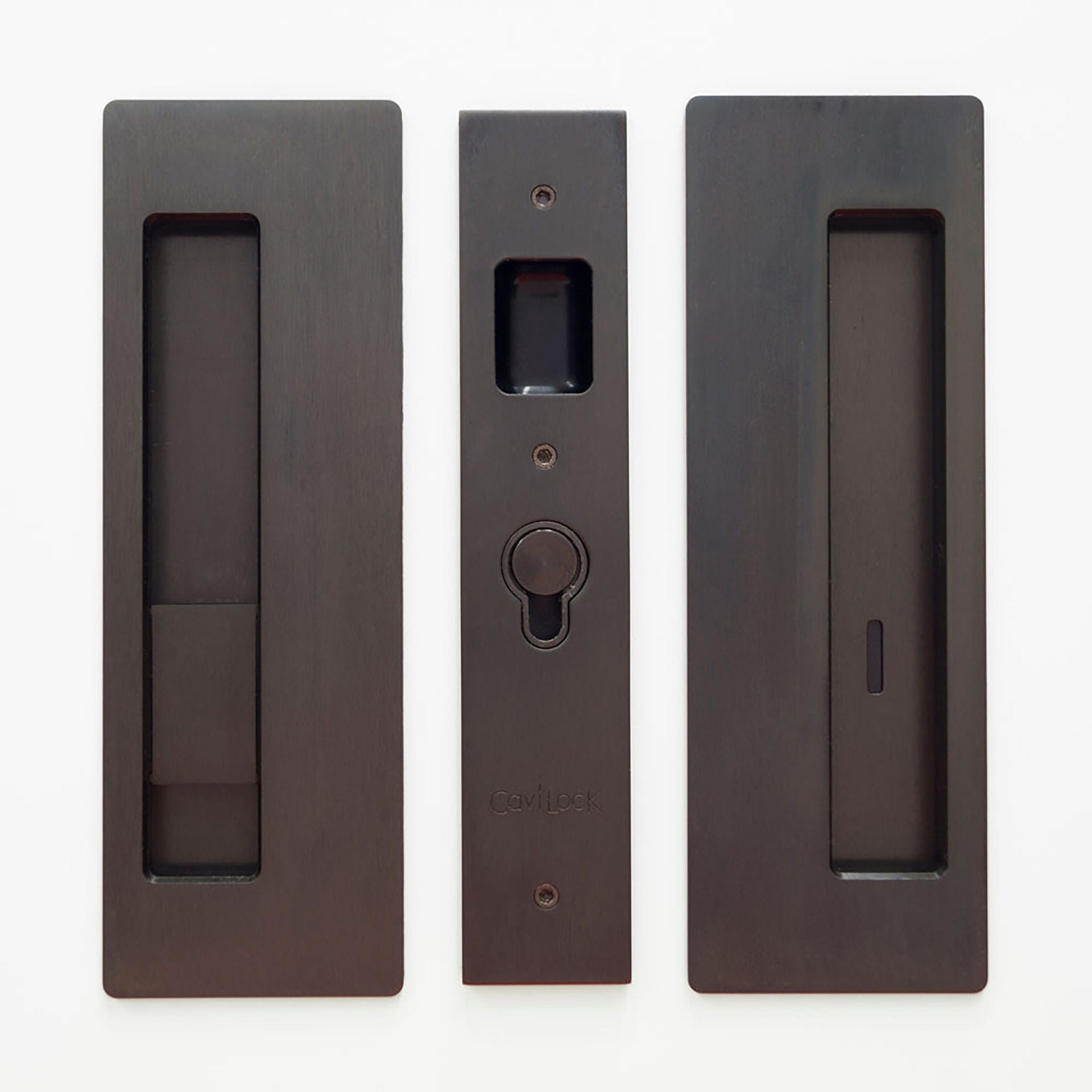Cavity Sliders CL400 Magnetic Pocket Door Handle for 1-3/4" Door Oil Rubbed Bronze LH Snib alt 0
