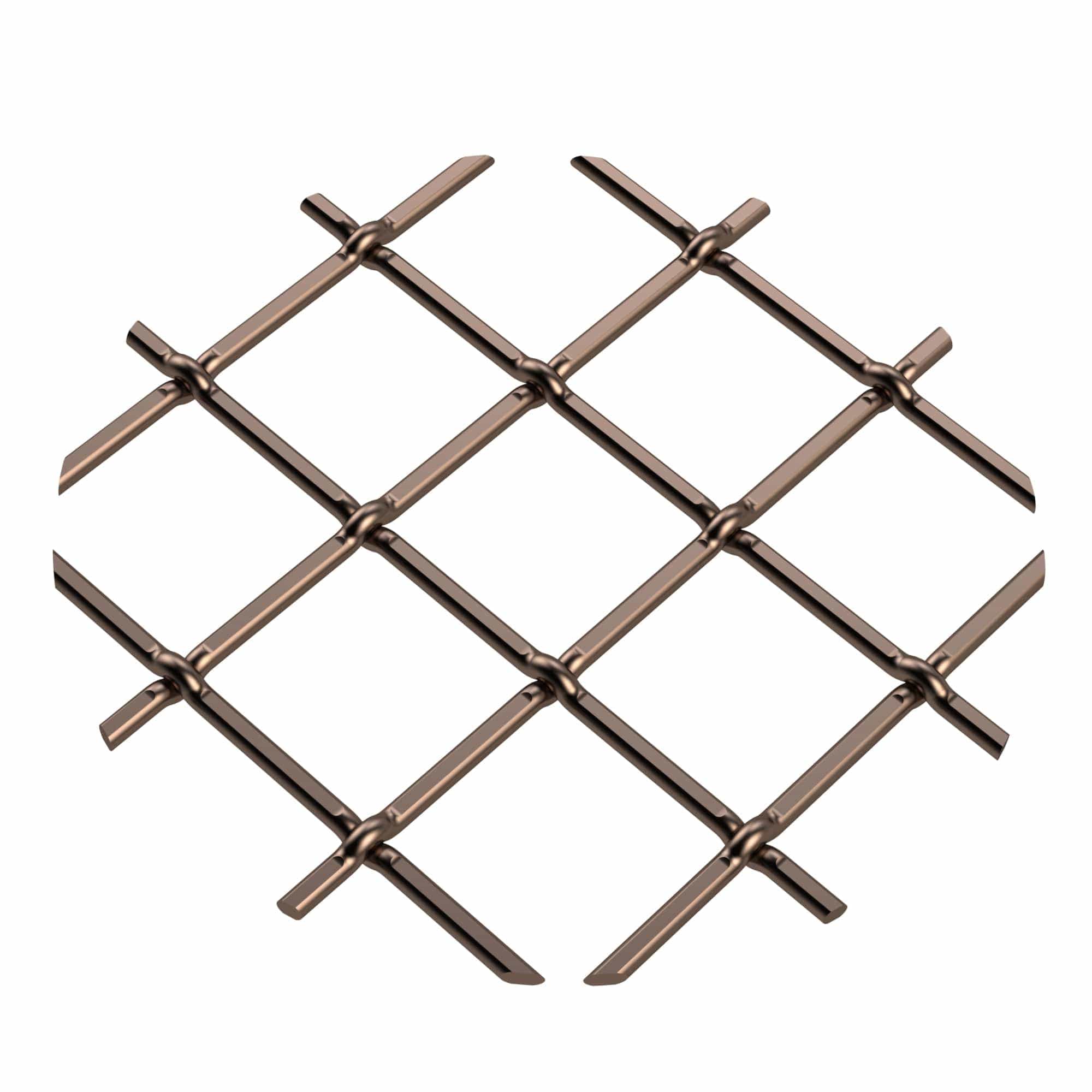 .75" Multi-Crimp Single Diamond Decorative Grille - Antique Brass, 36" W x 24" L Sheet alt 75
