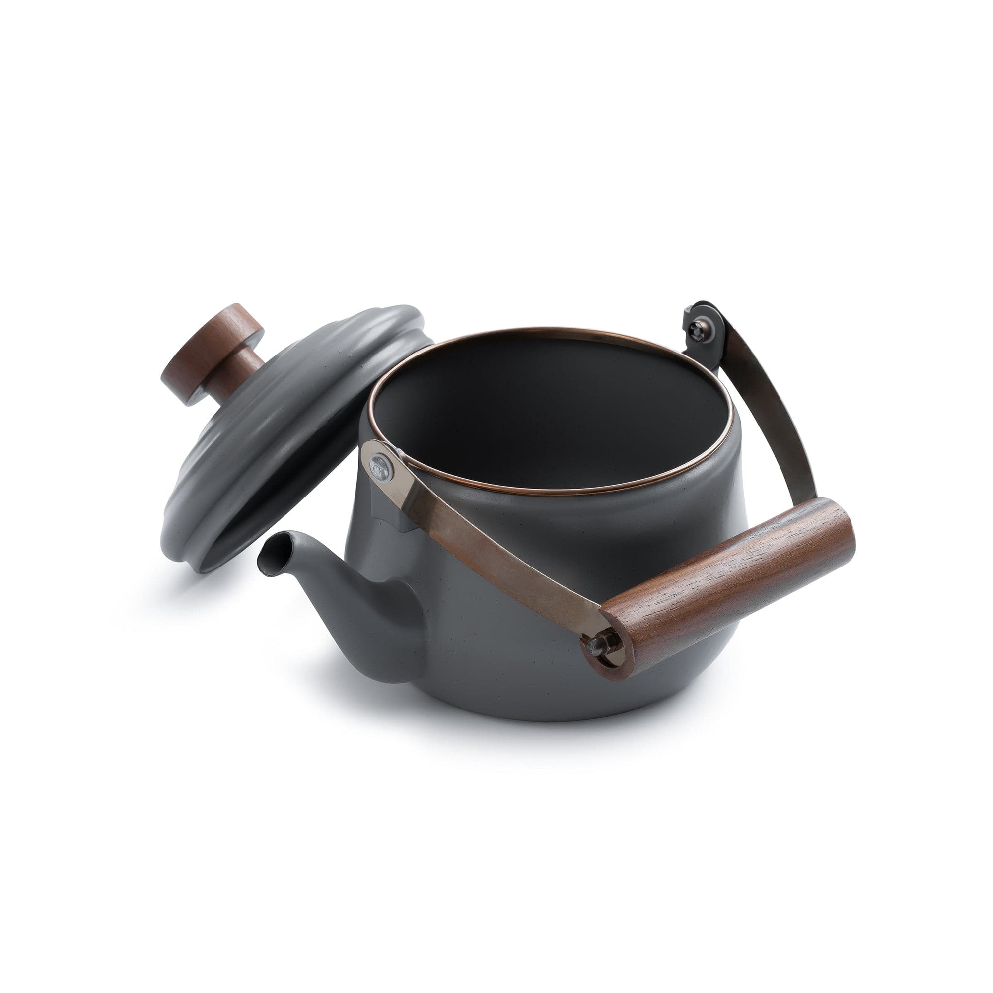 Enamel Teapot Slate Gray Indoor/Outdoor alt 0