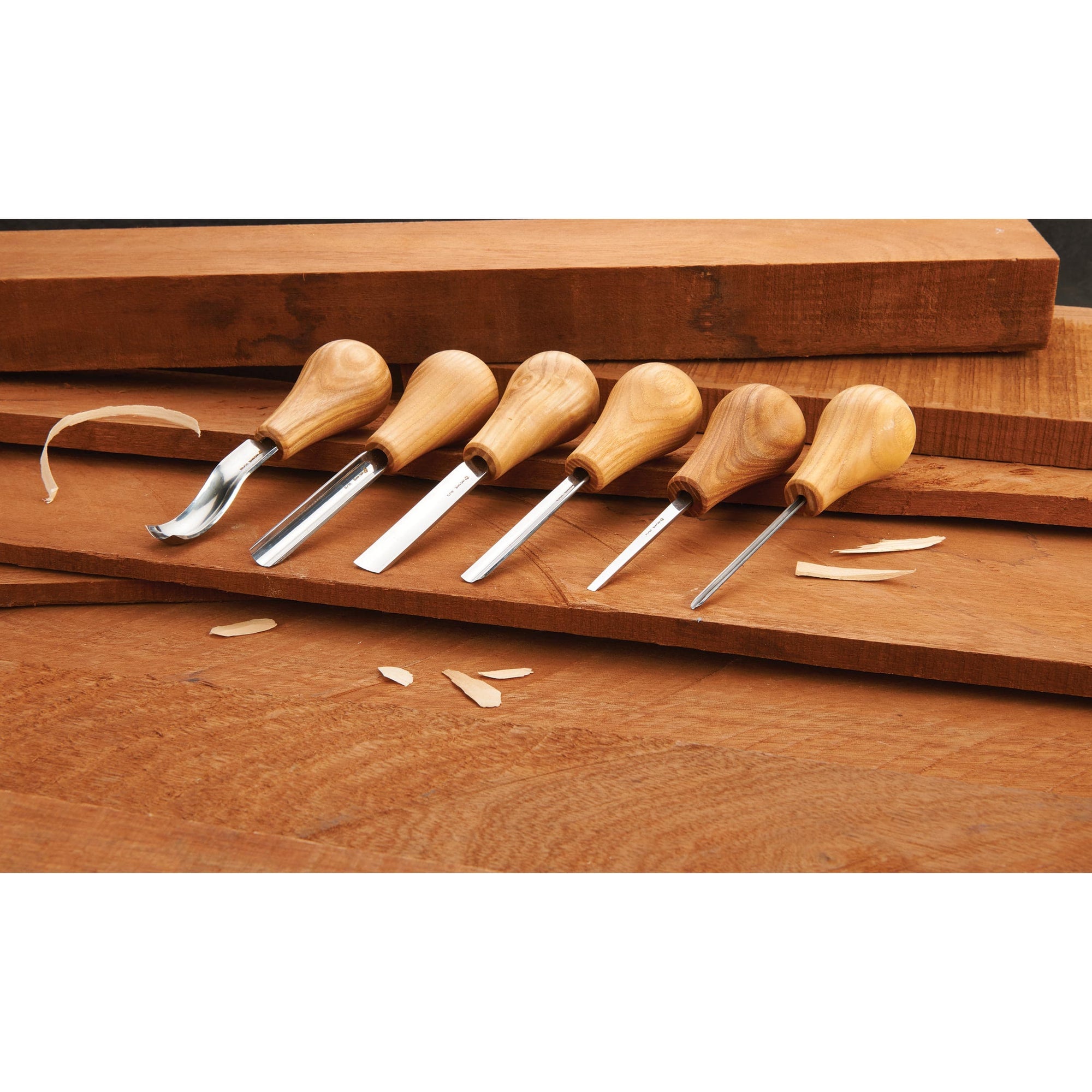 Wood Carving Palm Chisels - 6 Piece alt 0