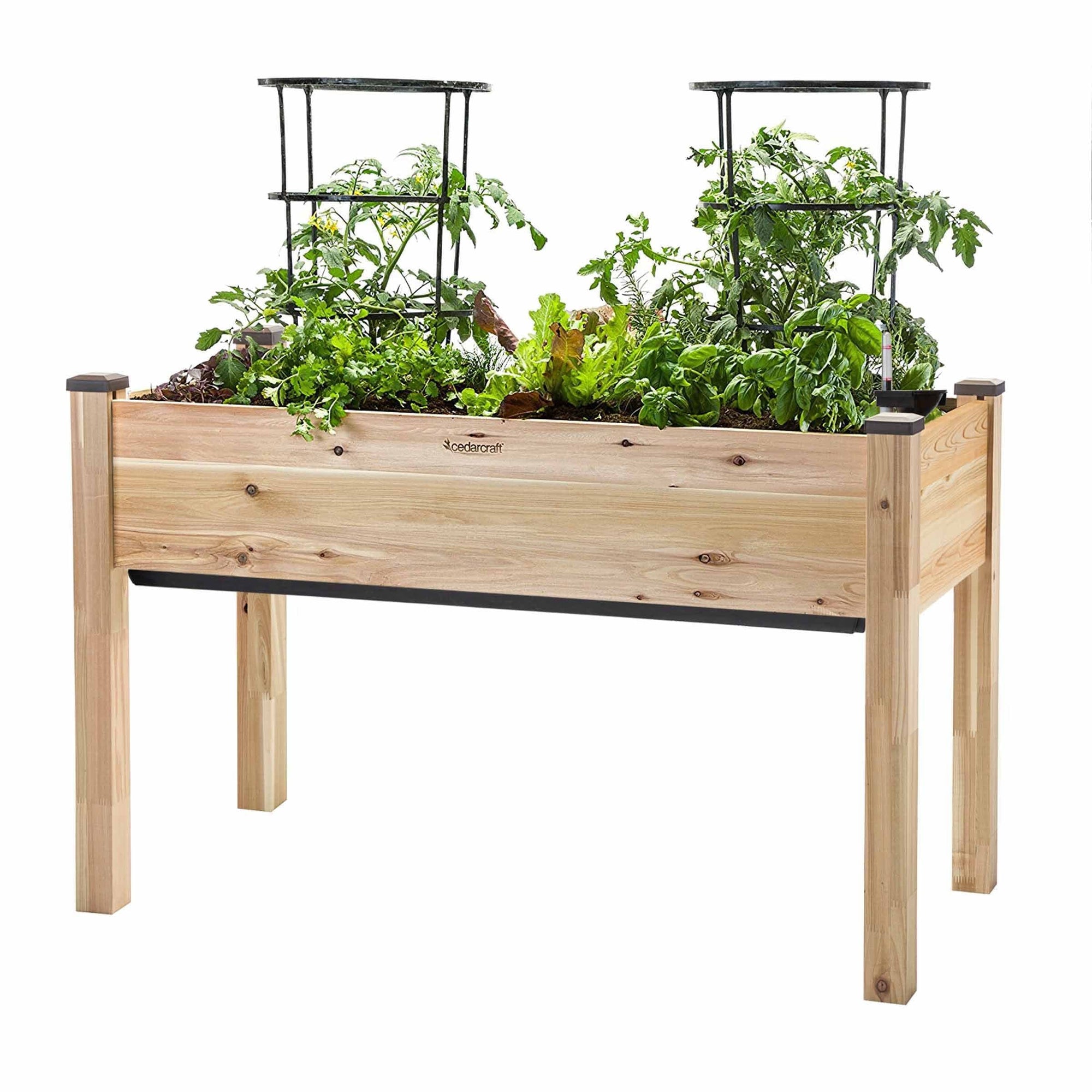 Self-Watering Elevated Cedar Planter 23” x 49” x 30"H alt 0