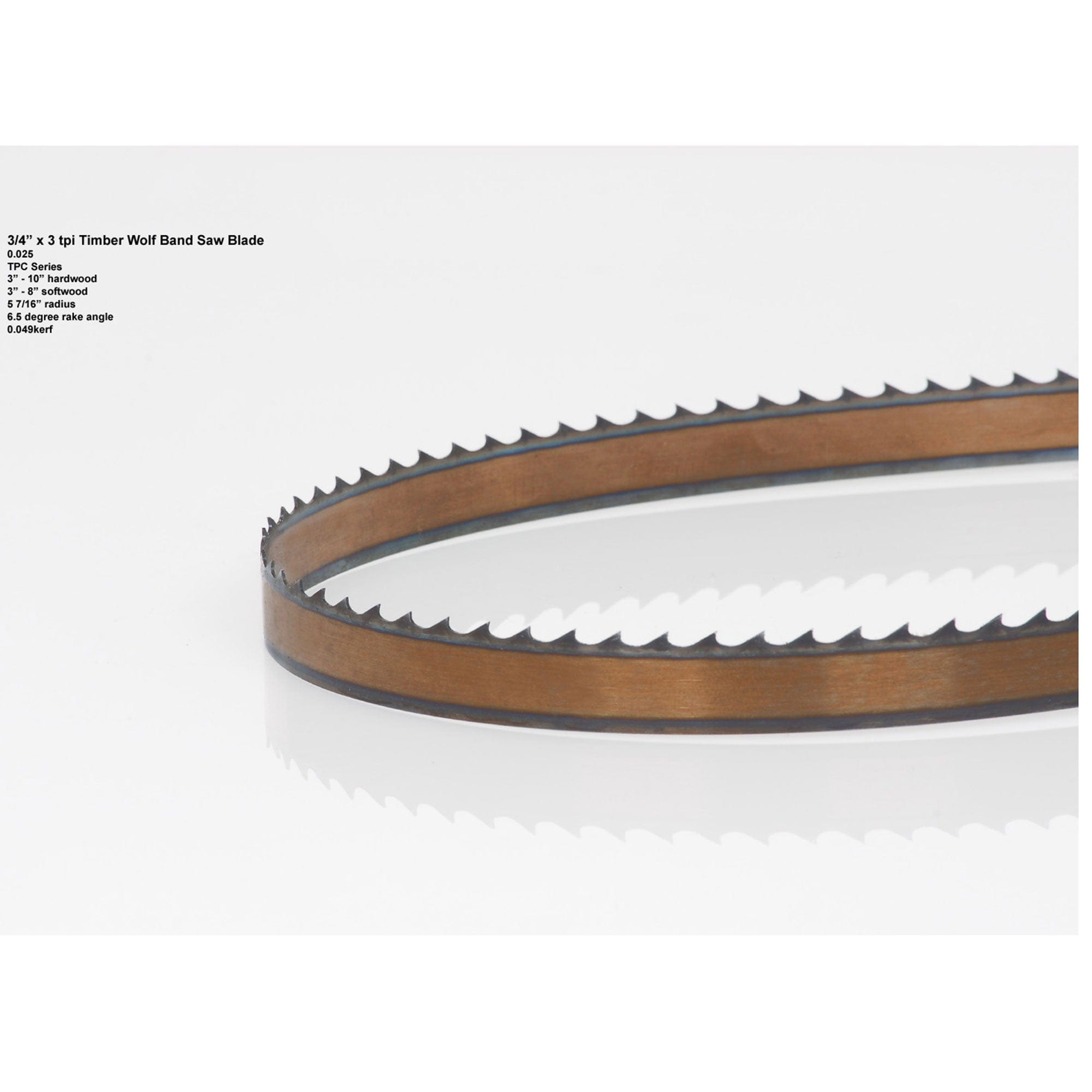 Bandsaw Blade - 131.5" x 3/4" x 3 TPI Thin Positive Claw alt 5