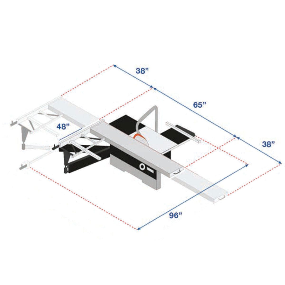 Sliding Panel Saw, 5HP 1PH alt 0
