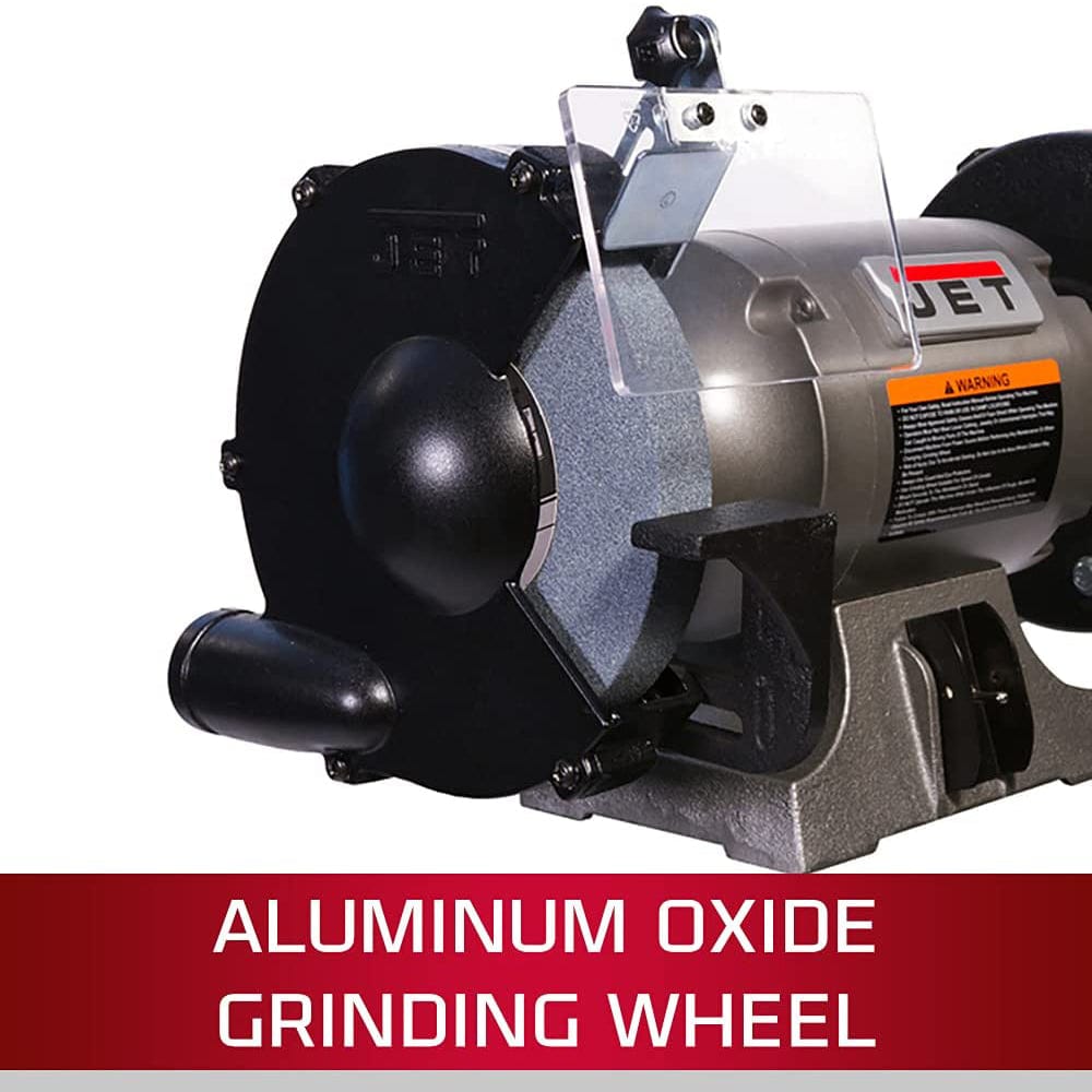 JBG-8W Shop Grinder with Grinding Wheel and Wire Wheel
