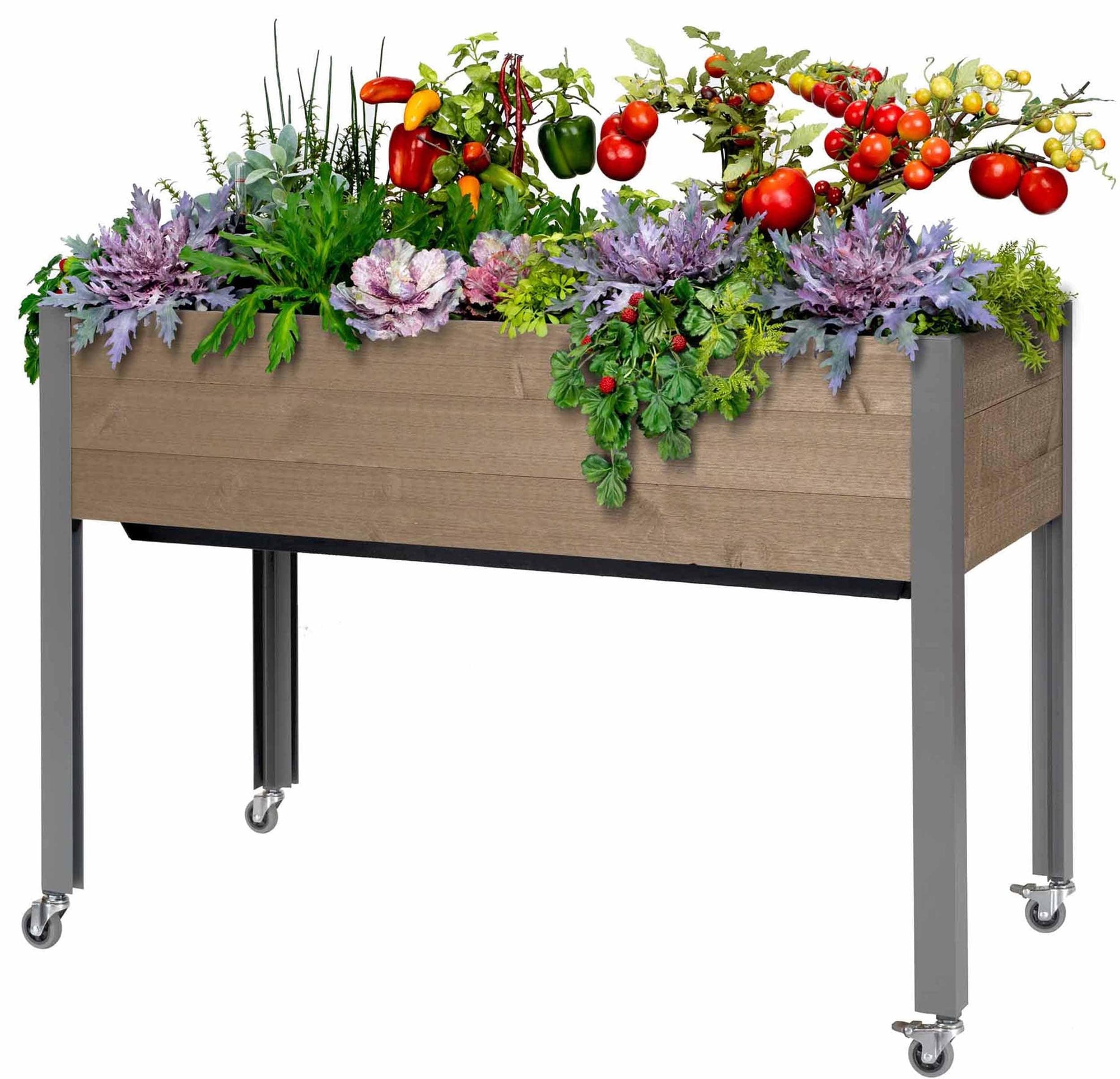 CedarCraft Self-Watering Elevated Planter (21" x 47" x 32"H) Brown alt 0