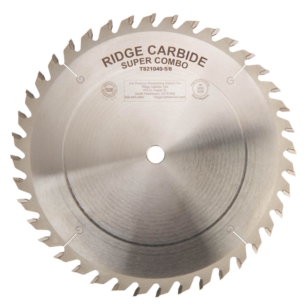 TS2000 Super Combo Saw Blade - 10" x 5/8" Bore x 40T - AR - Full Kerf