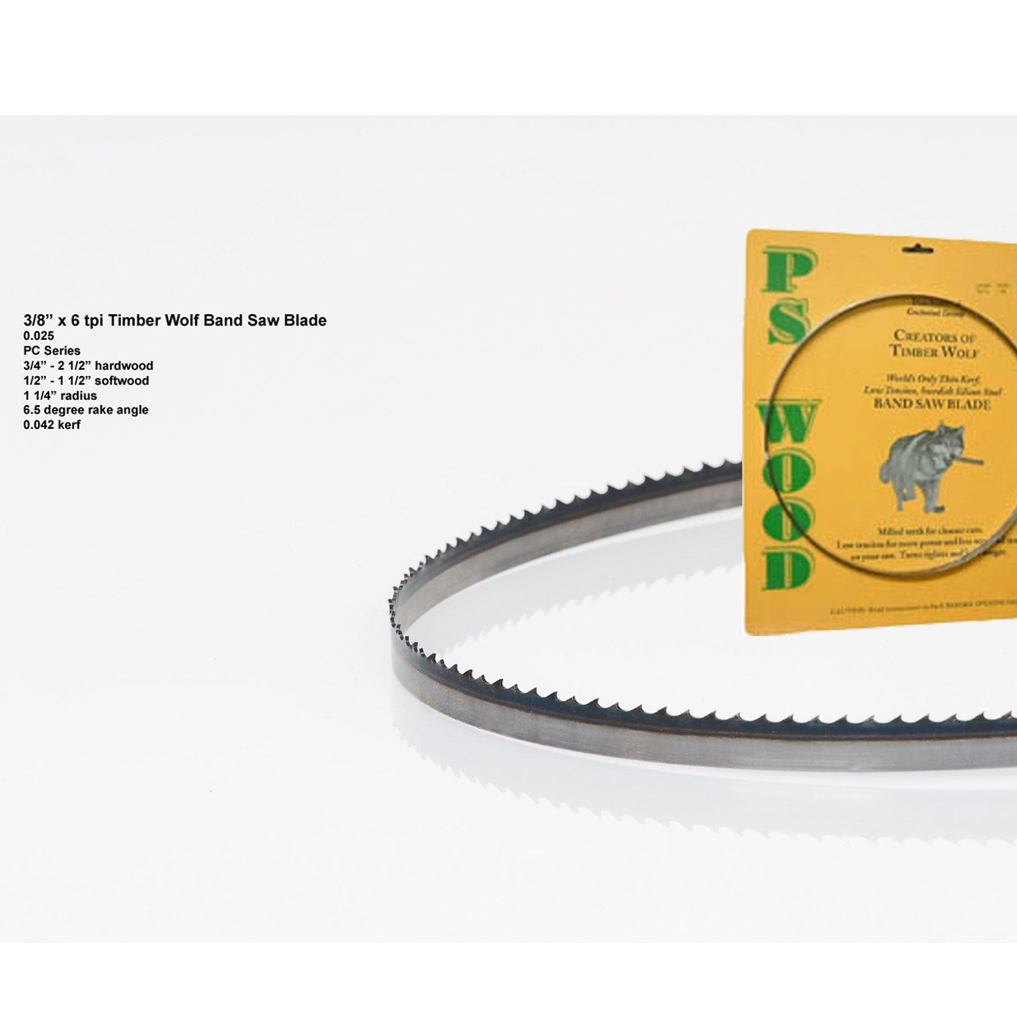 Bandsaw Blade - 115" x 3/8" x 6 TPI, Postive Claw alt 0