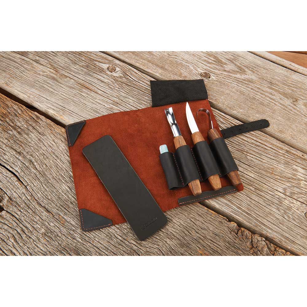 Premium Spoon Carving Set with Walnut Handles