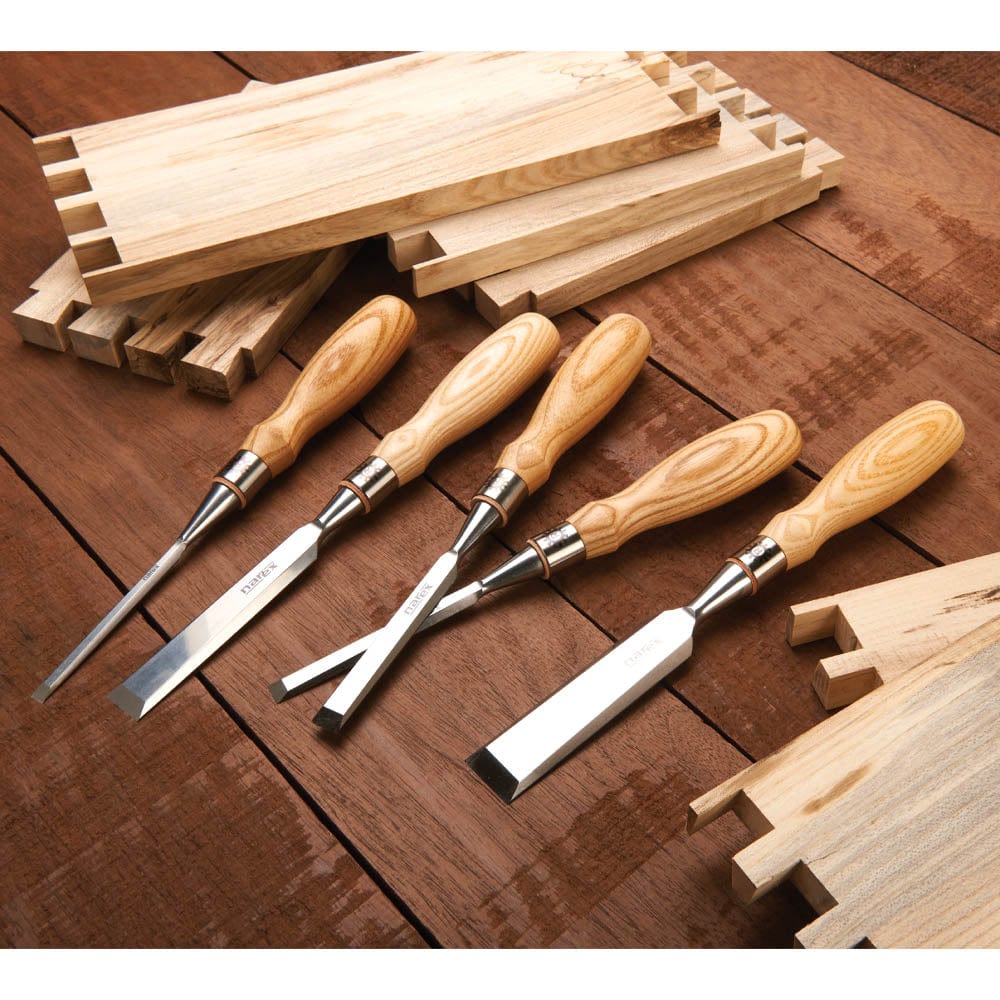 Richter Beveled Edge Chisel Set with Wood Box - 5 Piece