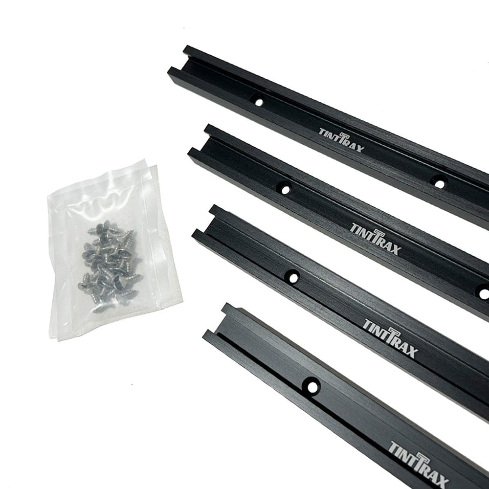 24" Universal Profile T-Track Kit- Black- 4 Piece