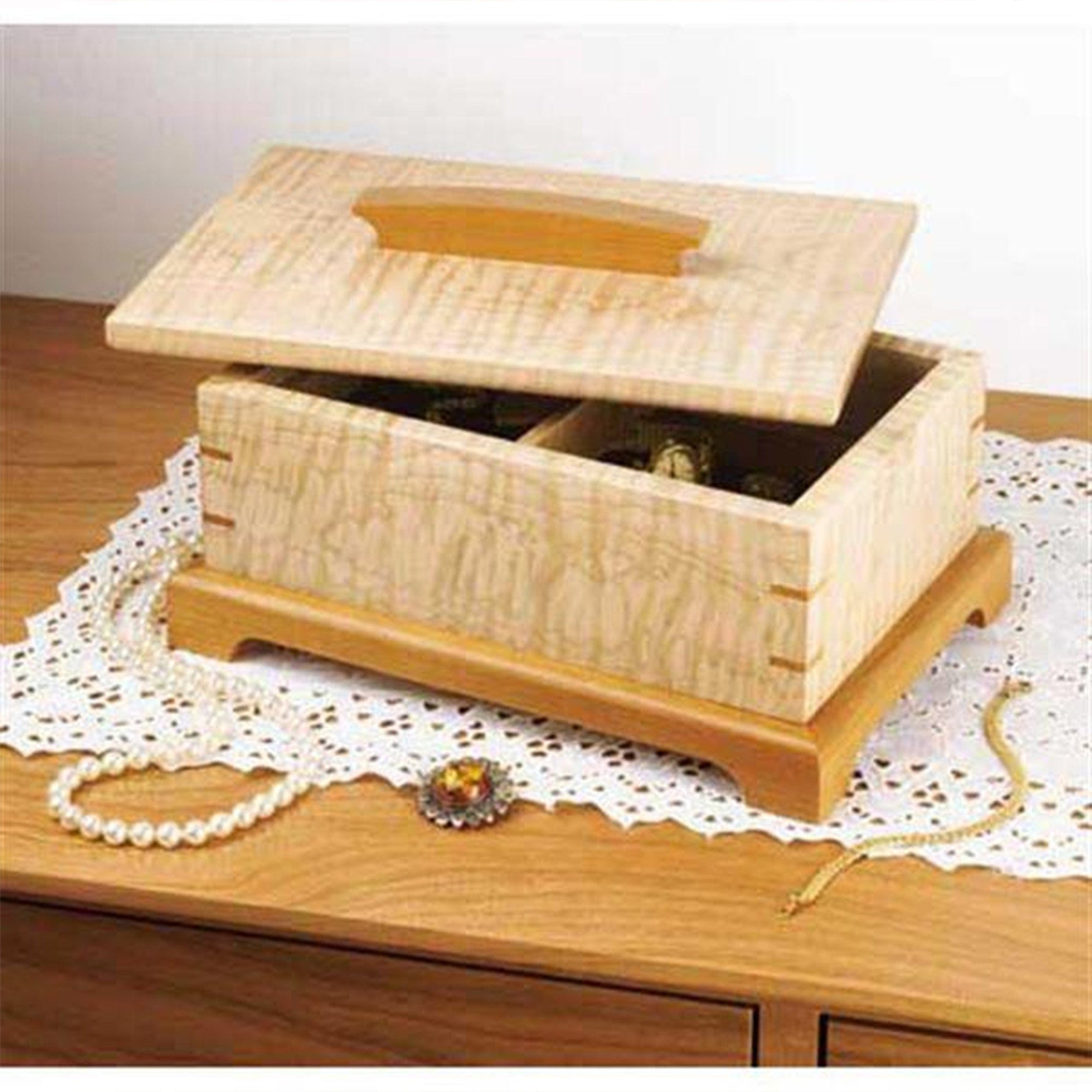 Downloadable Woodworking Project Plan to Build Secret-Compartment Jewelry Box alt 0