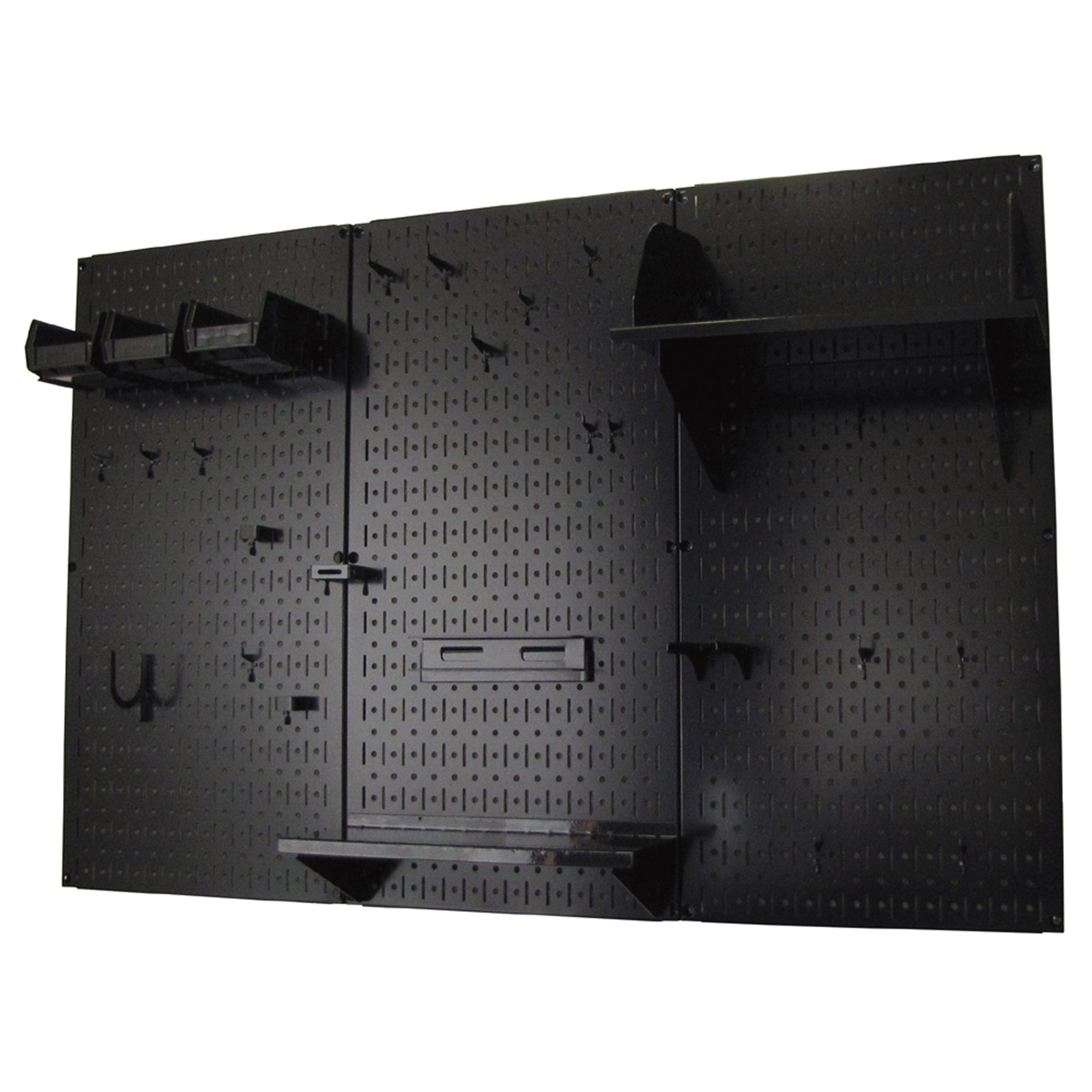 4' Metal Pegboard Standard Tool Storage Kit - Black Toolboard & Black Accessories alt 0